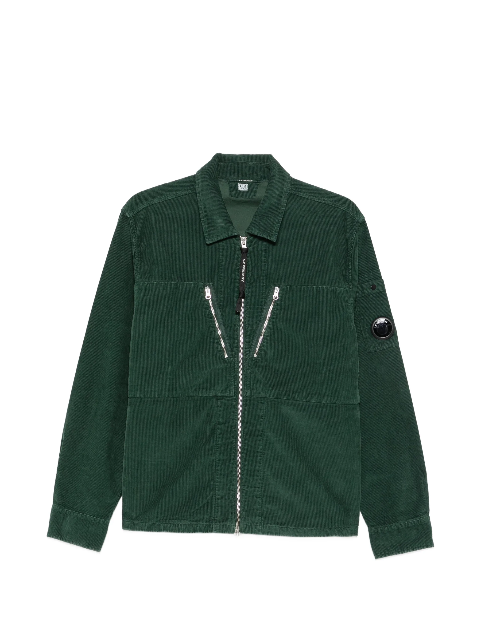 corduroy Lens zipped overshirt