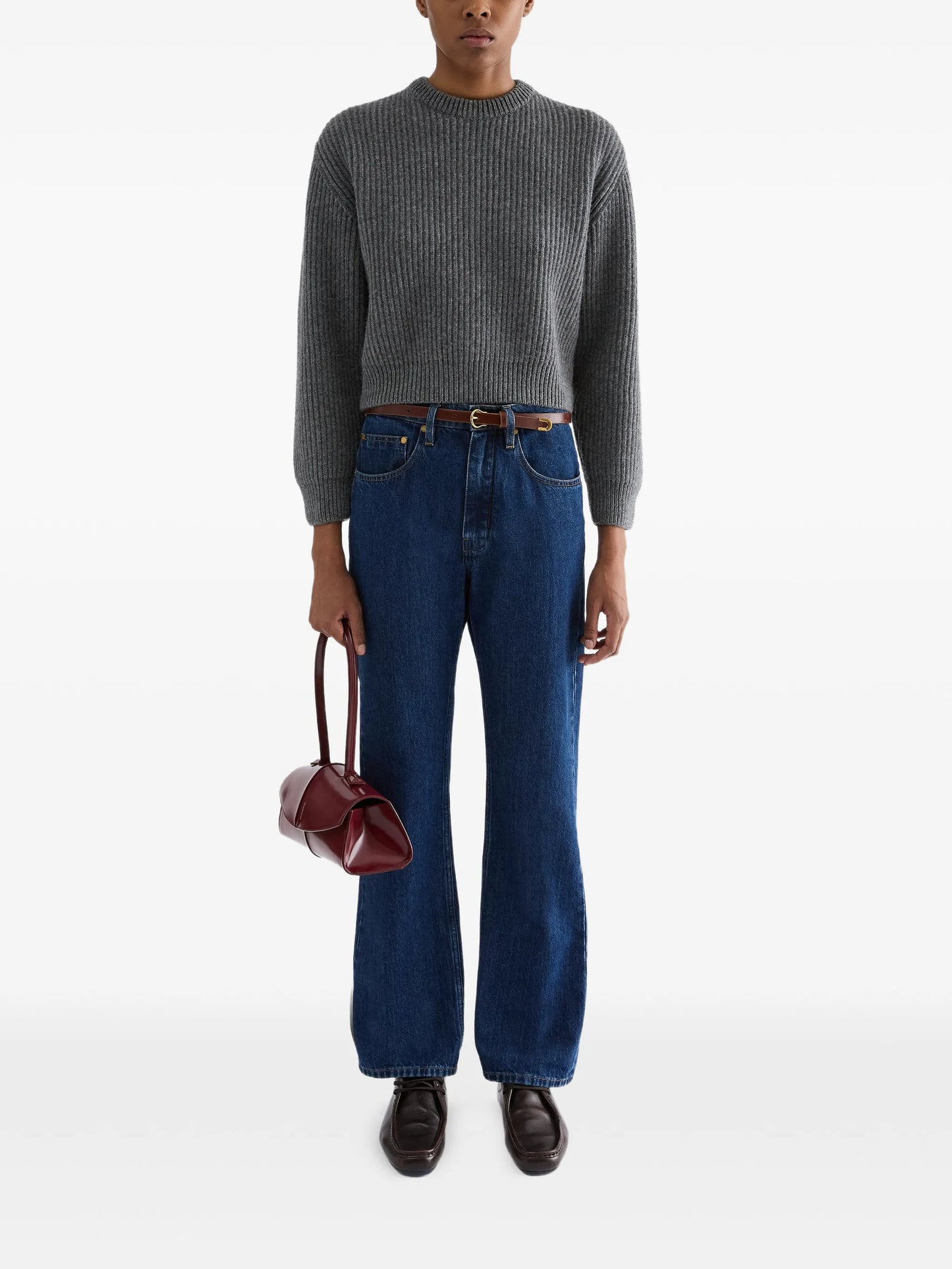 ribbed-knit sweater