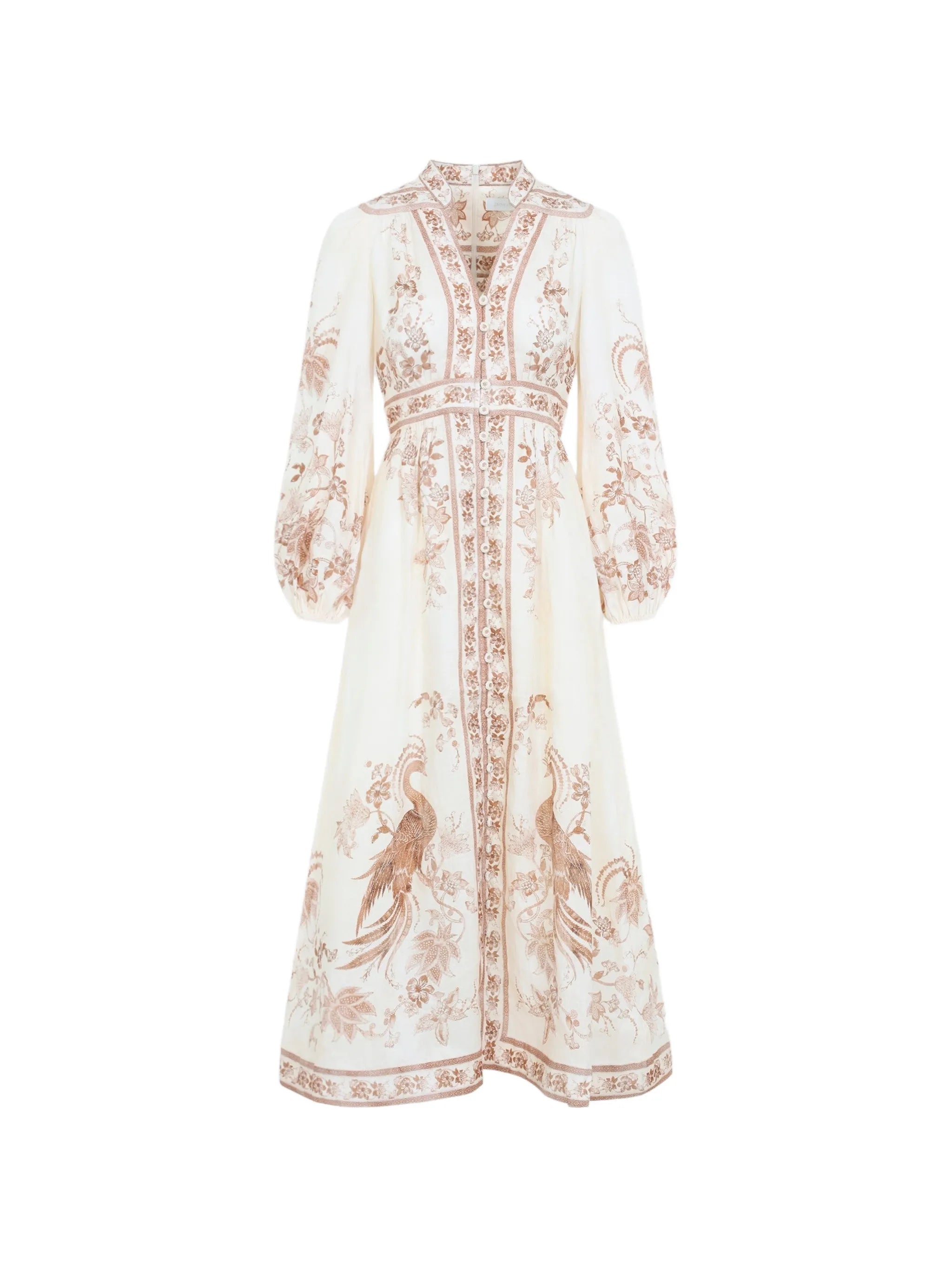 Indra floral-print midi dress