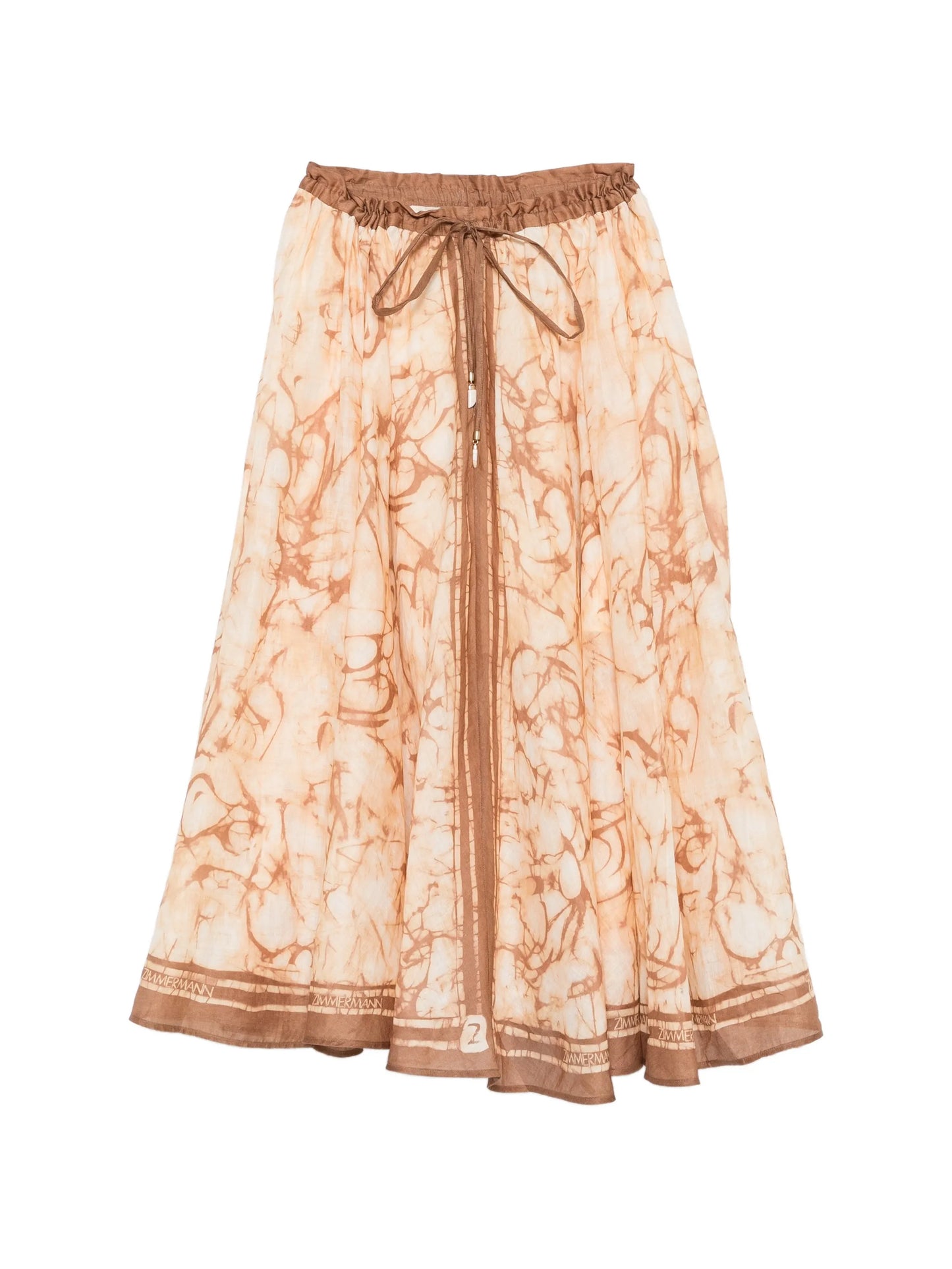 midi Indra tie-dye drawstring skirt