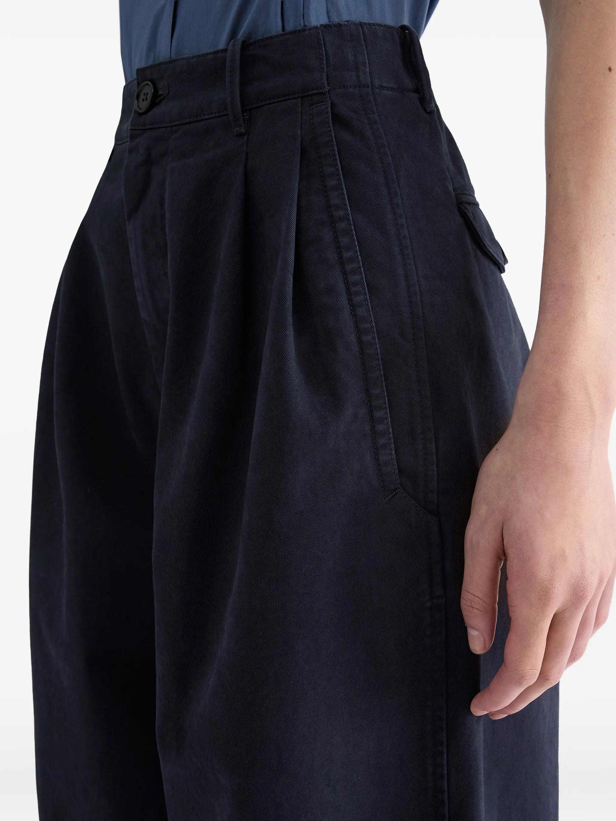 pleated palazzo pants