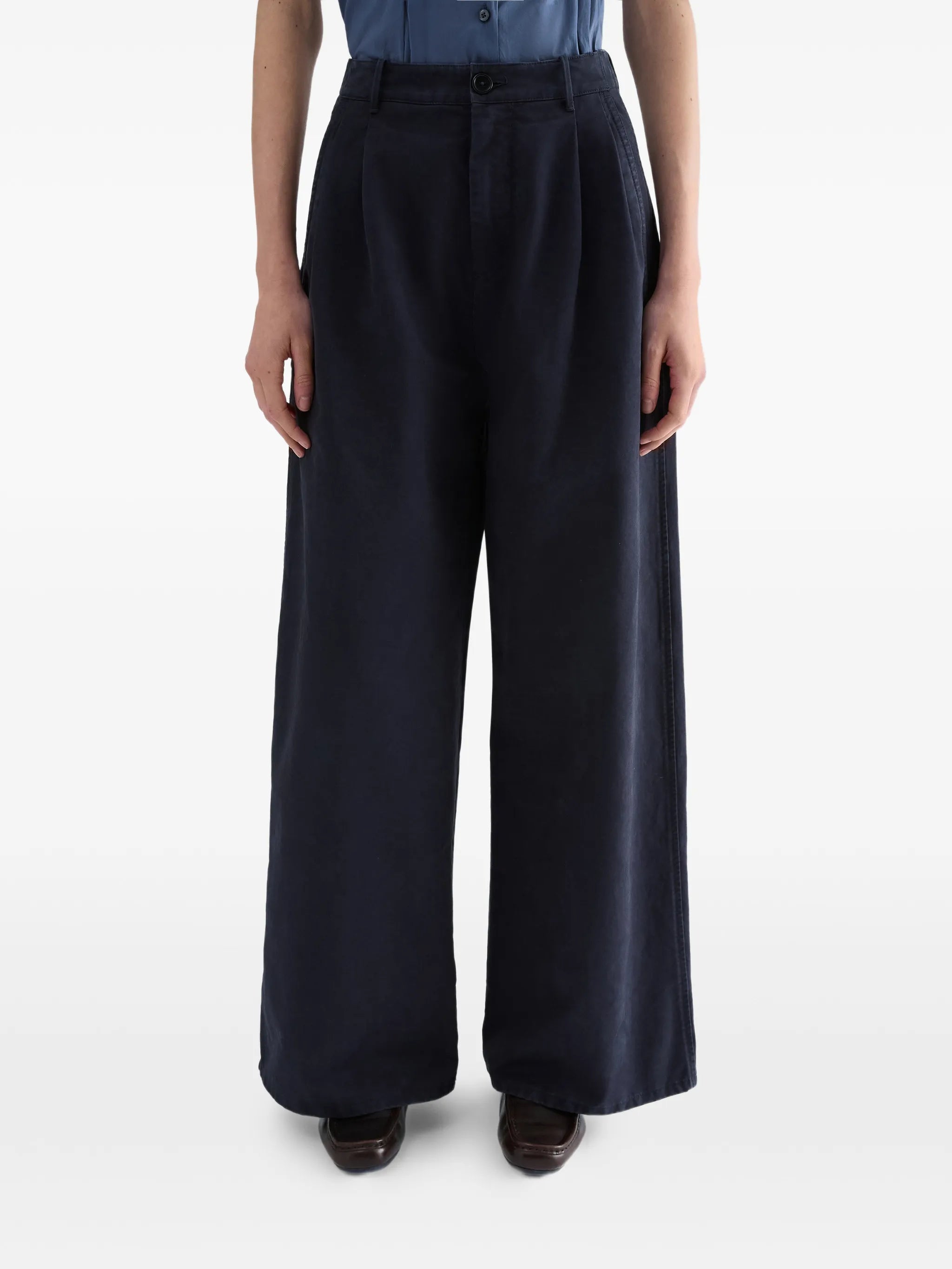pleated palazzo pants