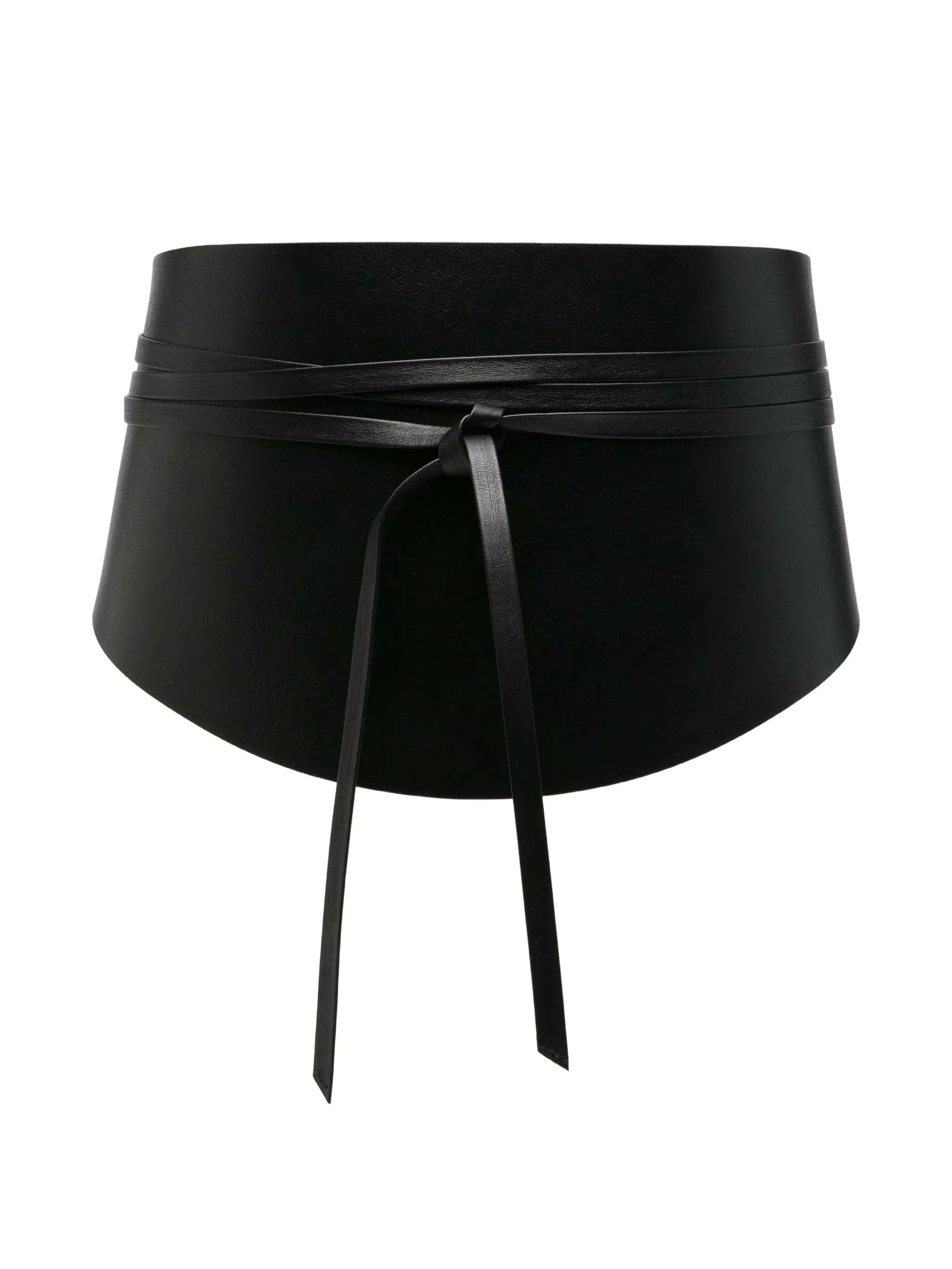 Undone leather corset belt
