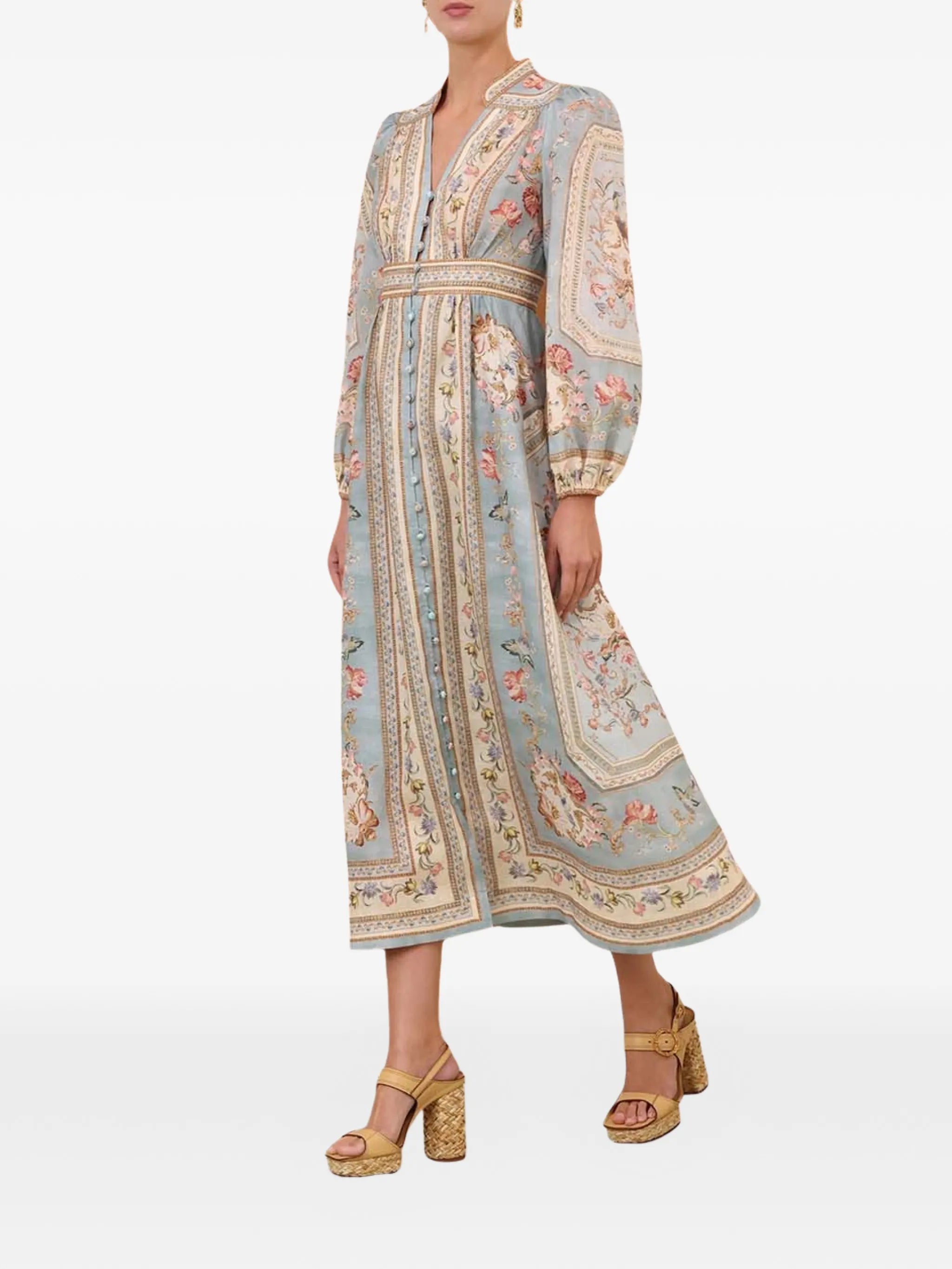 Roselight floral-print dress
