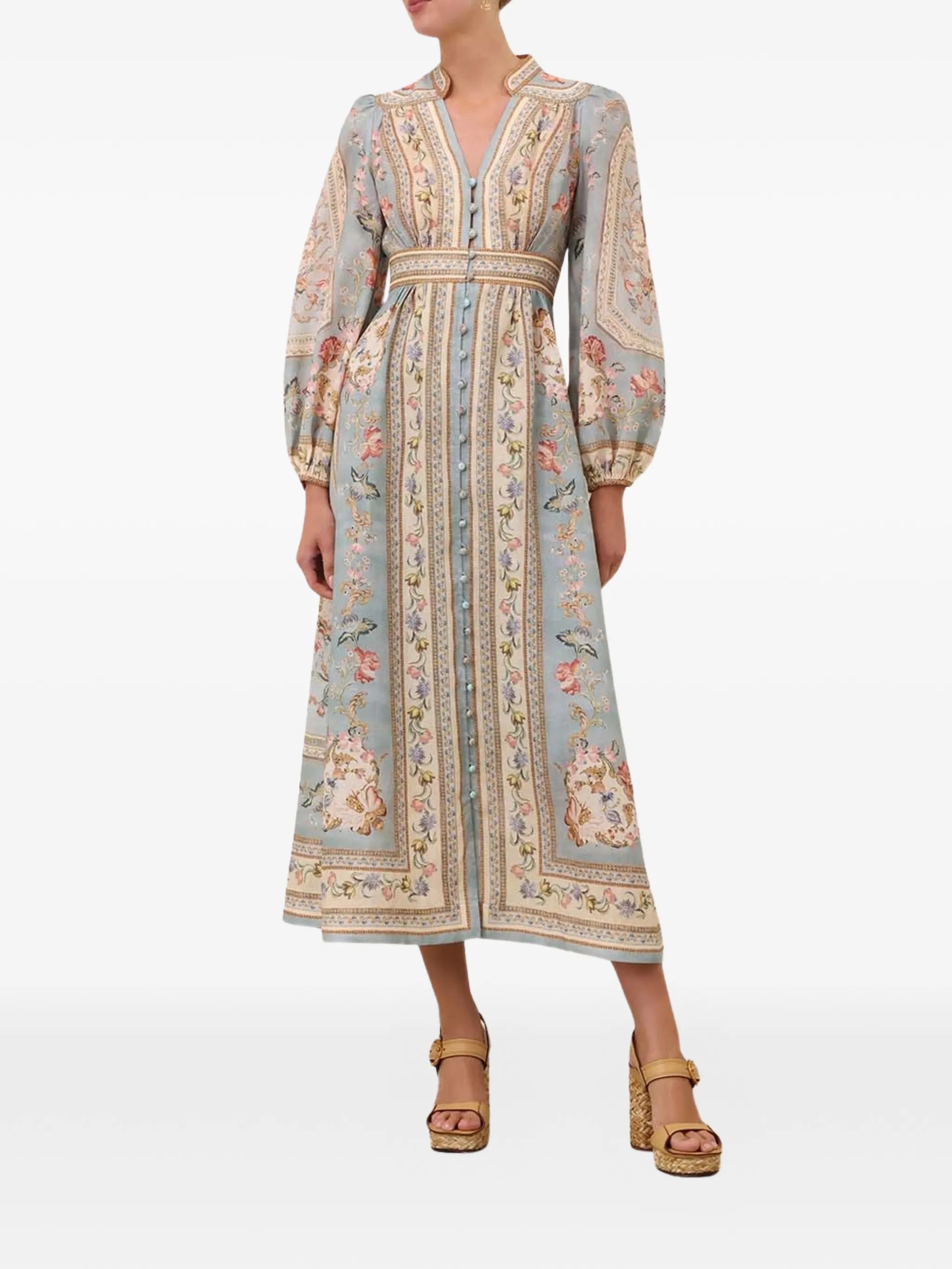 Roselight floral-print dress