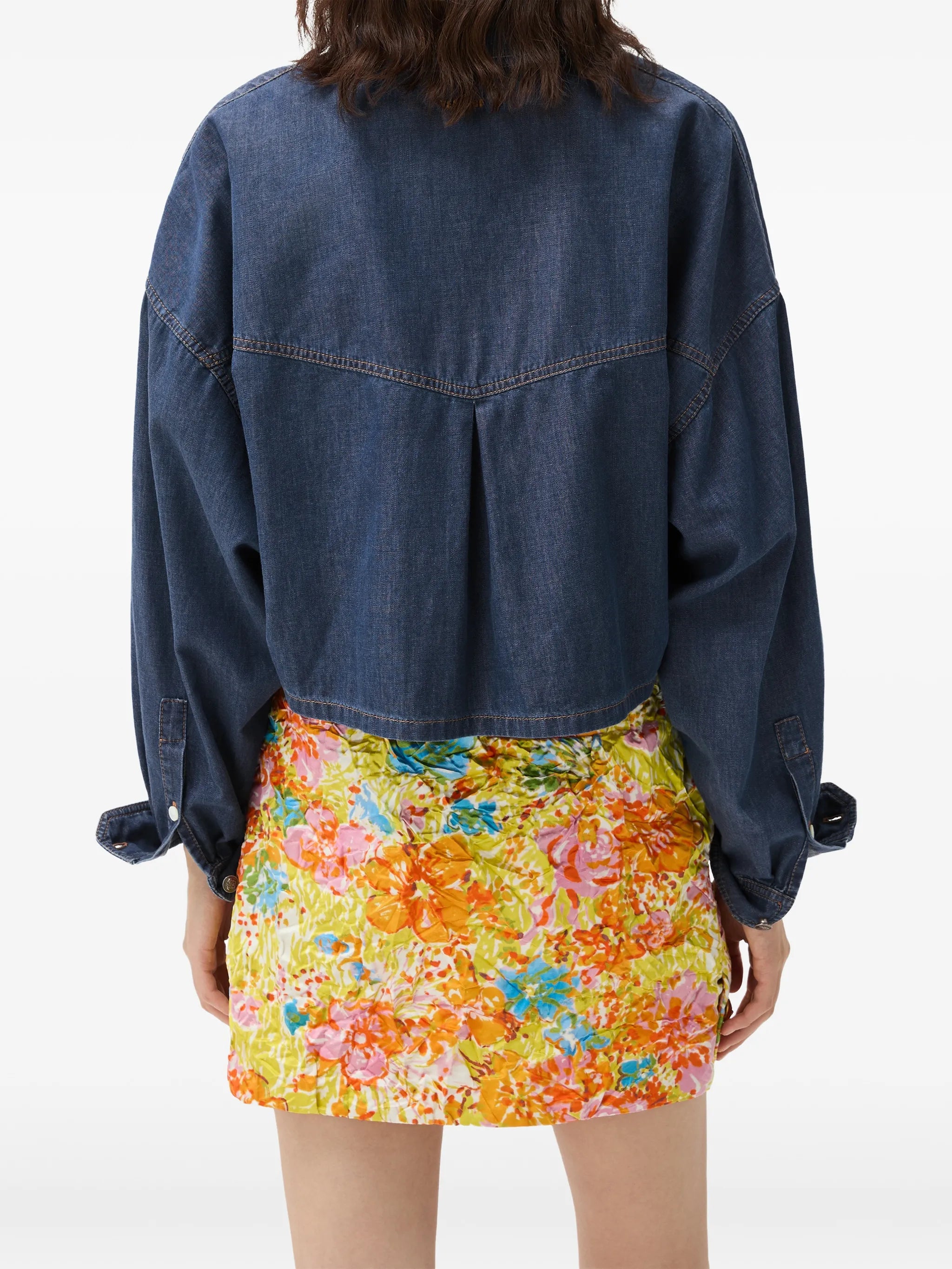 Chambray cropped shirt