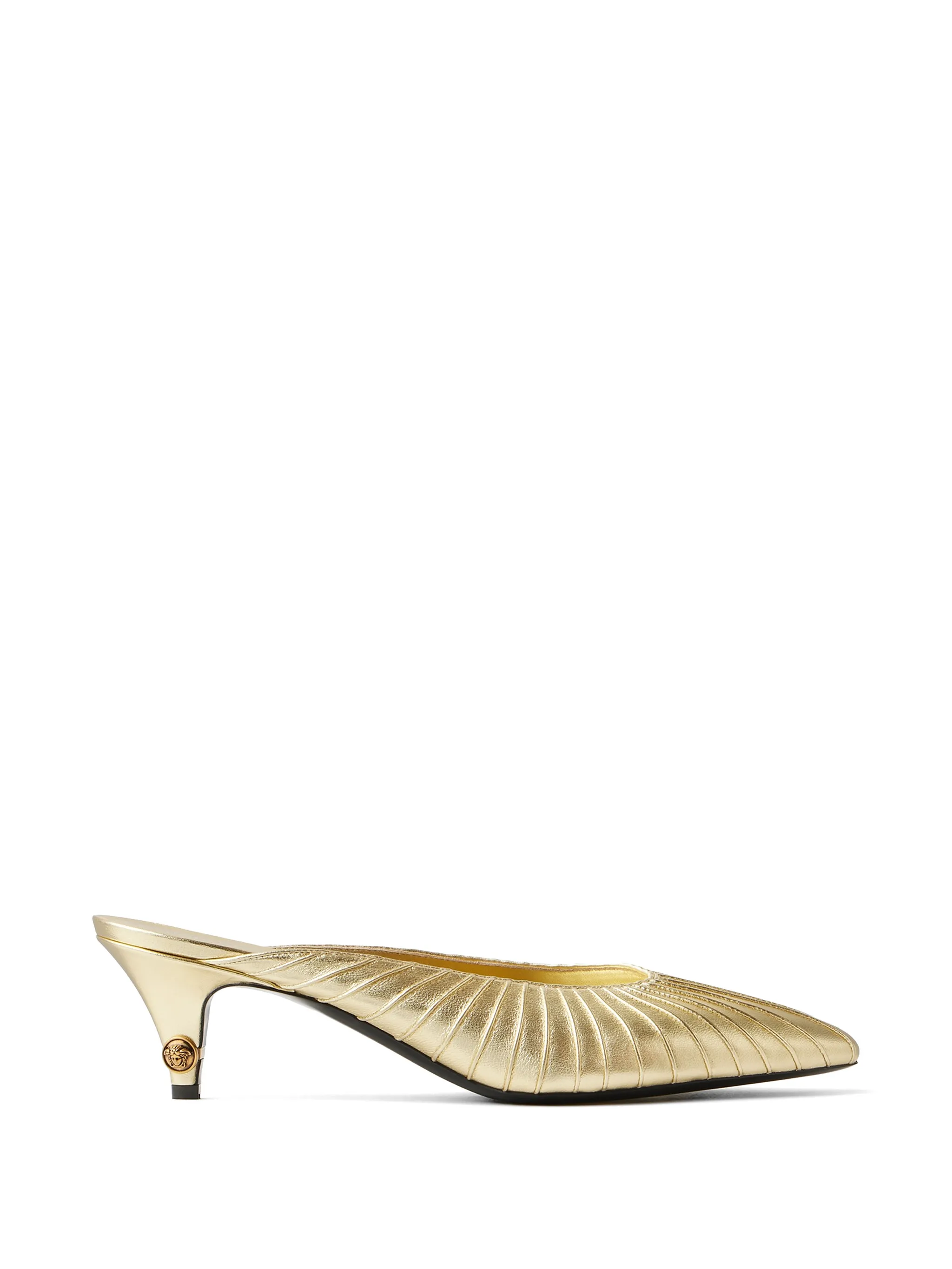 Gianni metallic-nappa mules 55 mm