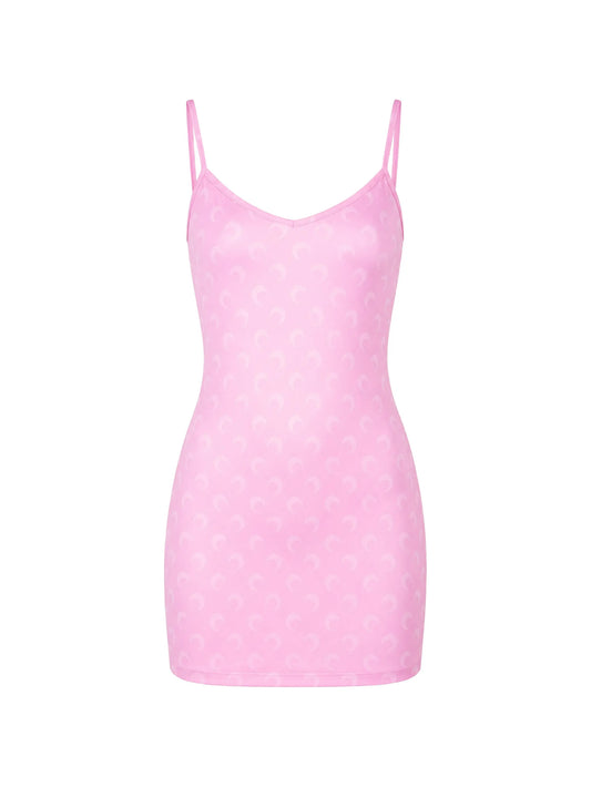Moon-print jersey dress
