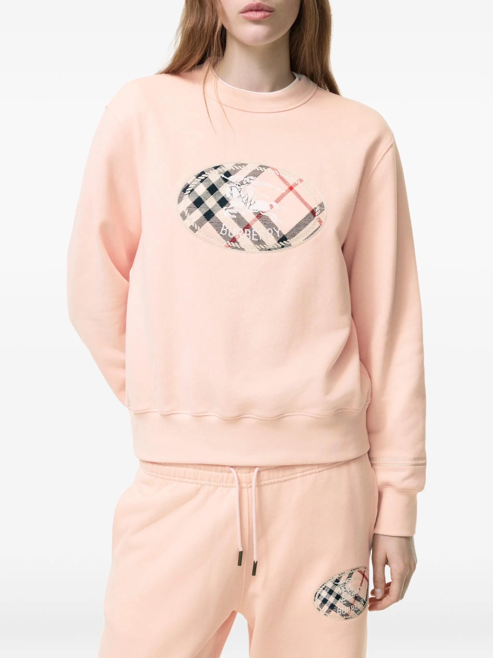 Check Knight stamp cotton sweatshirt