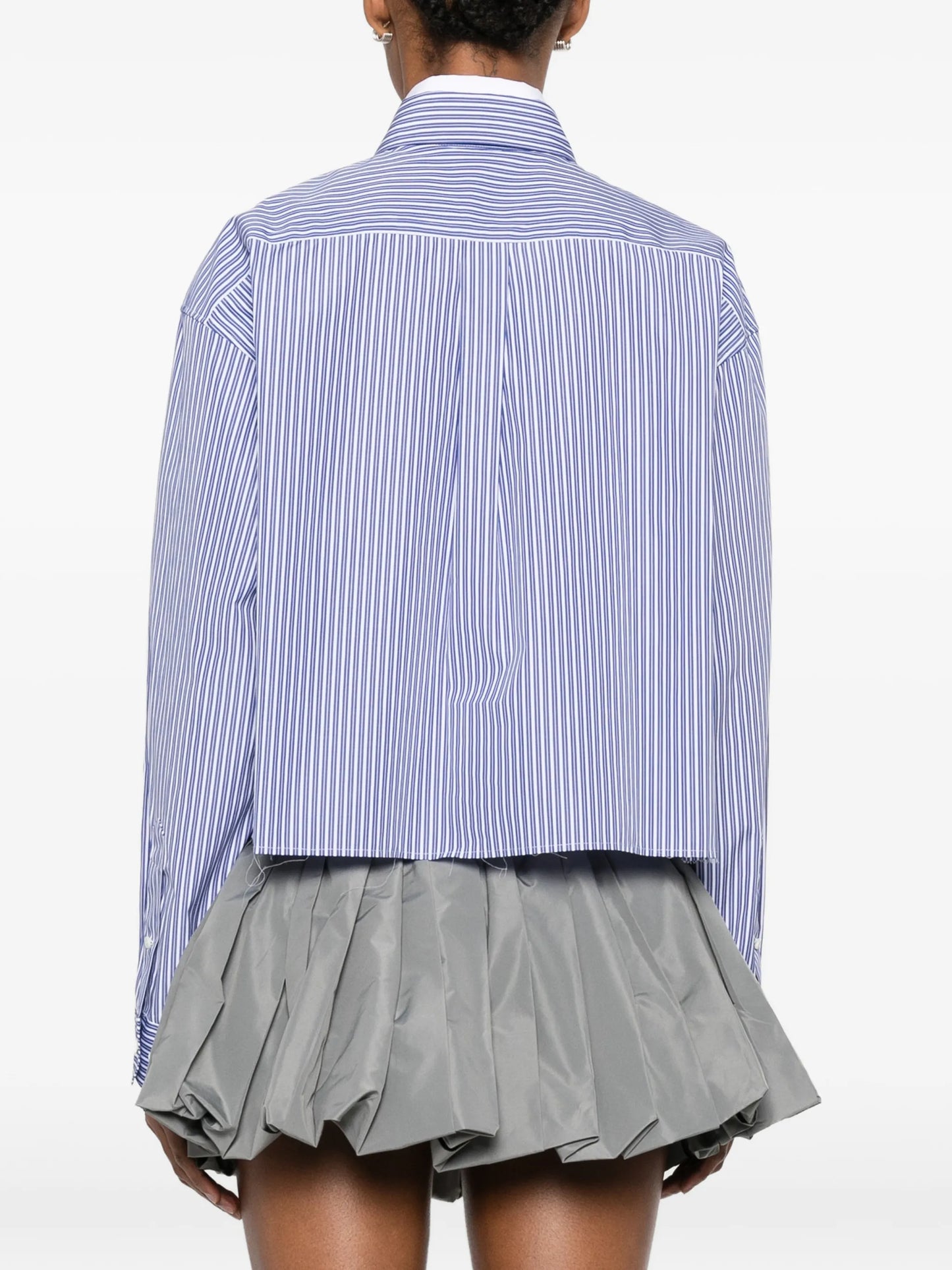 striped cropped shirt