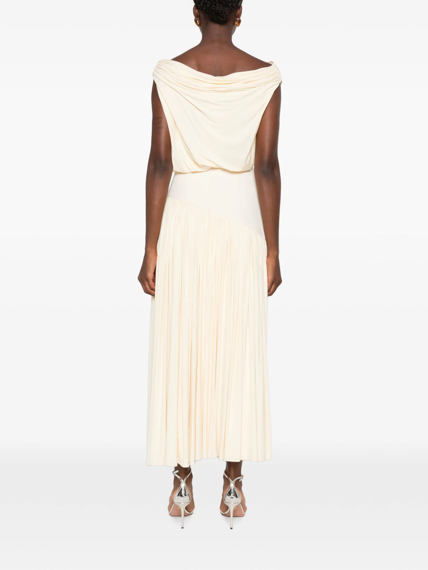 Gwen pleated midi dress