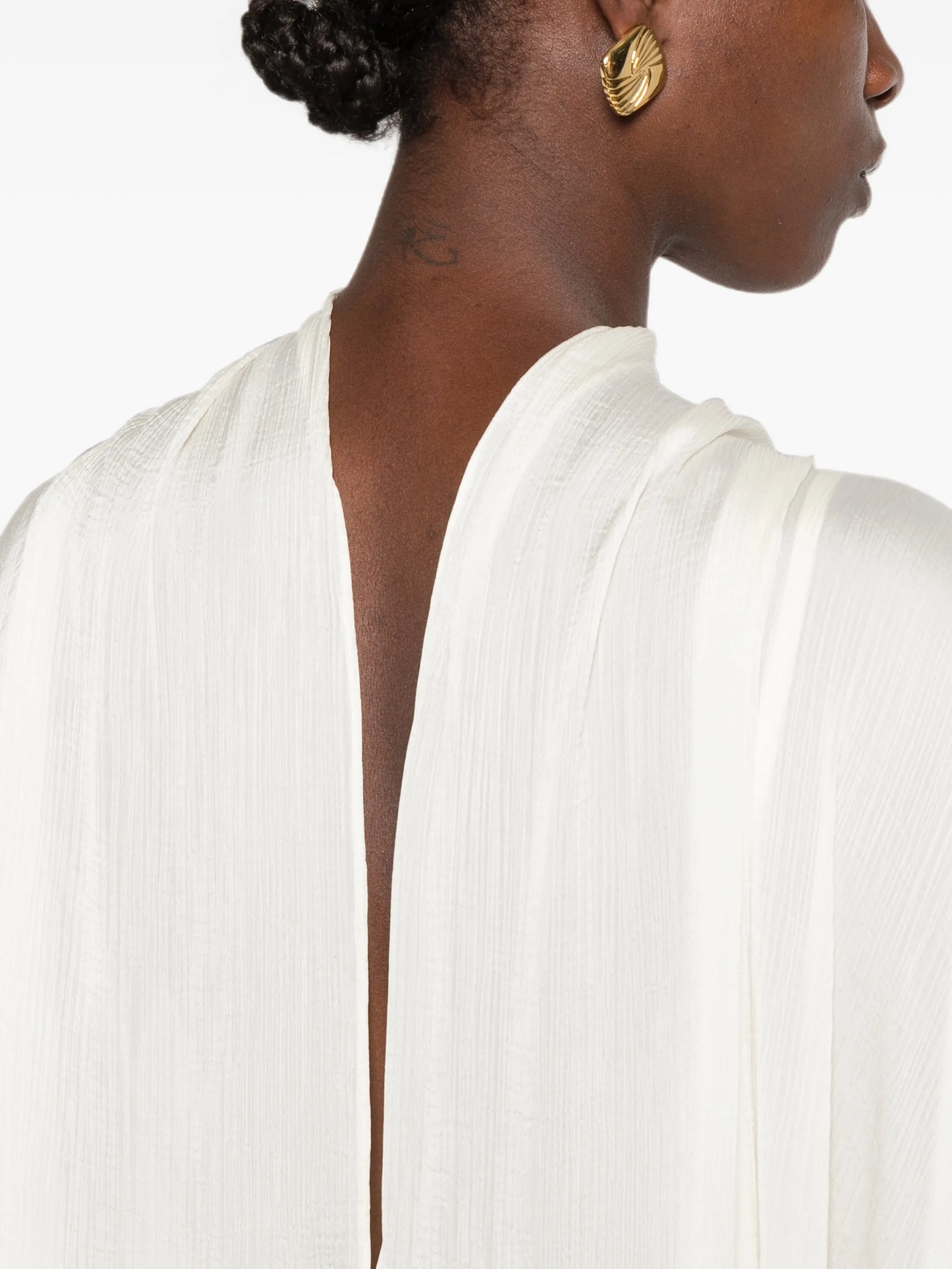 sheer pleated kaftan