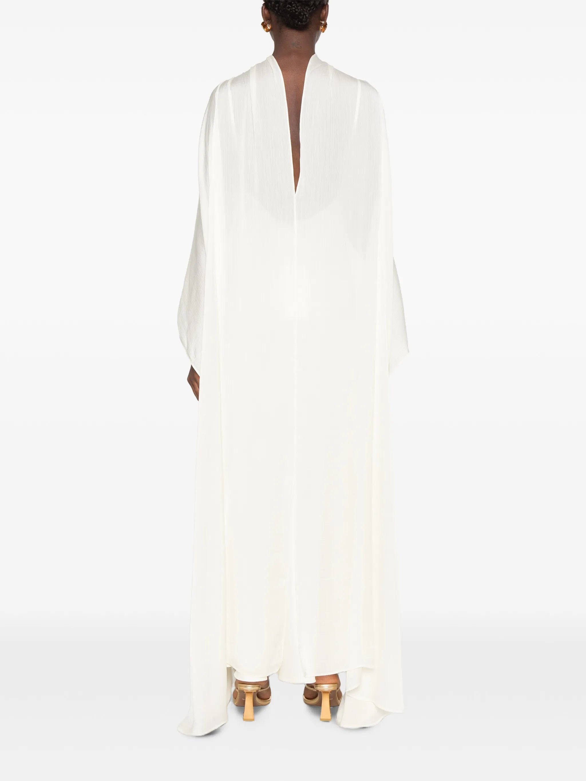 sheer pleated kaftan