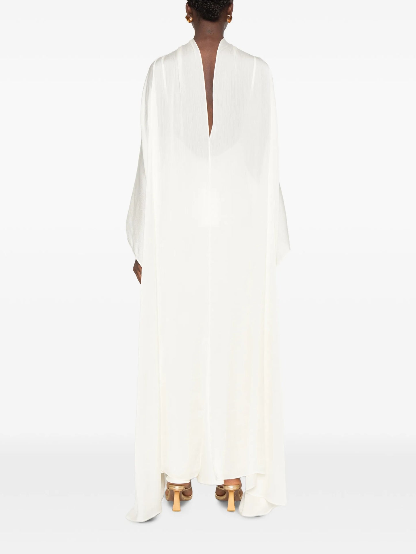 sheer pleated kaftan