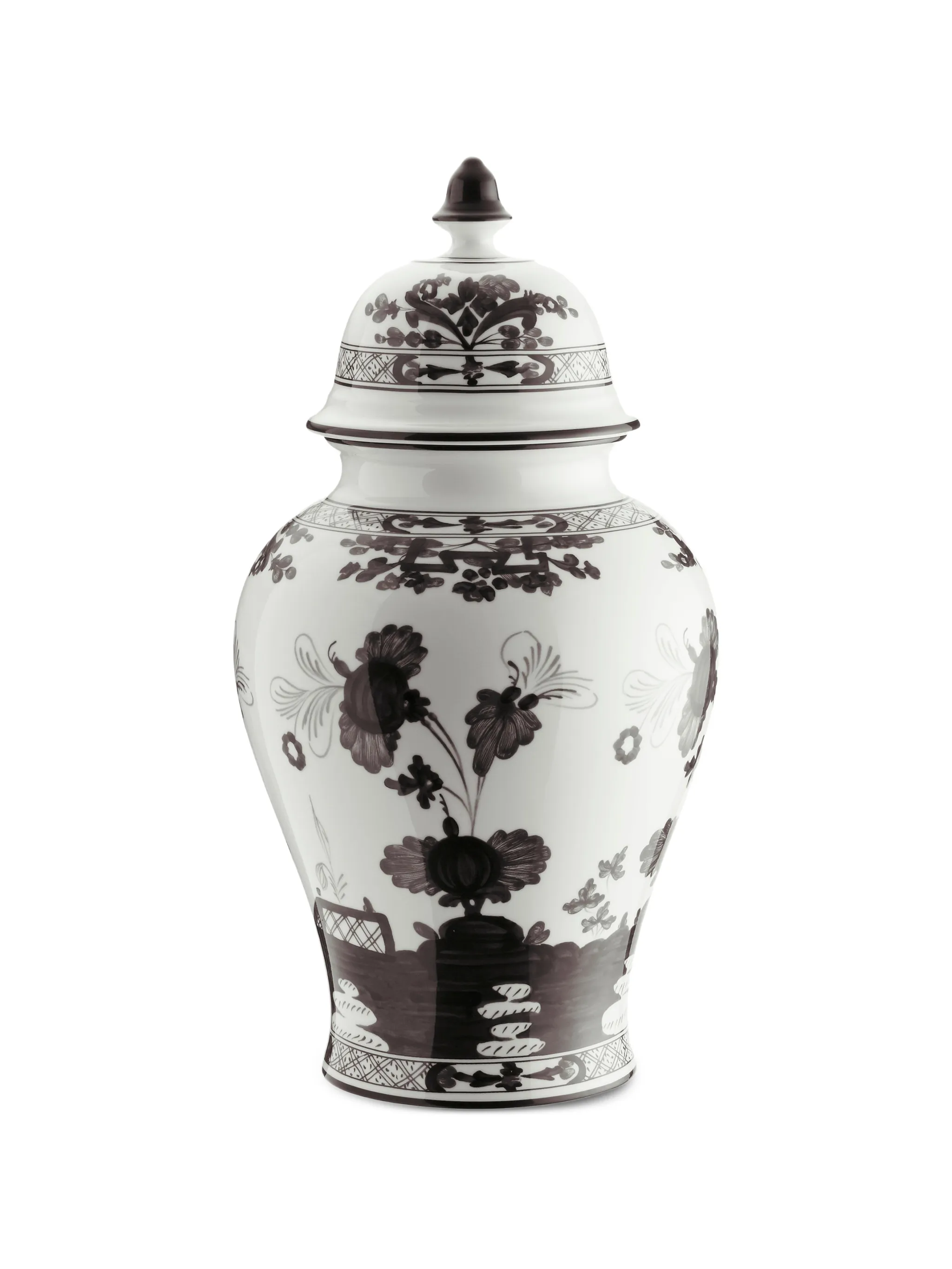 large Oriente Italiano-motif potiche vase (38cm)
