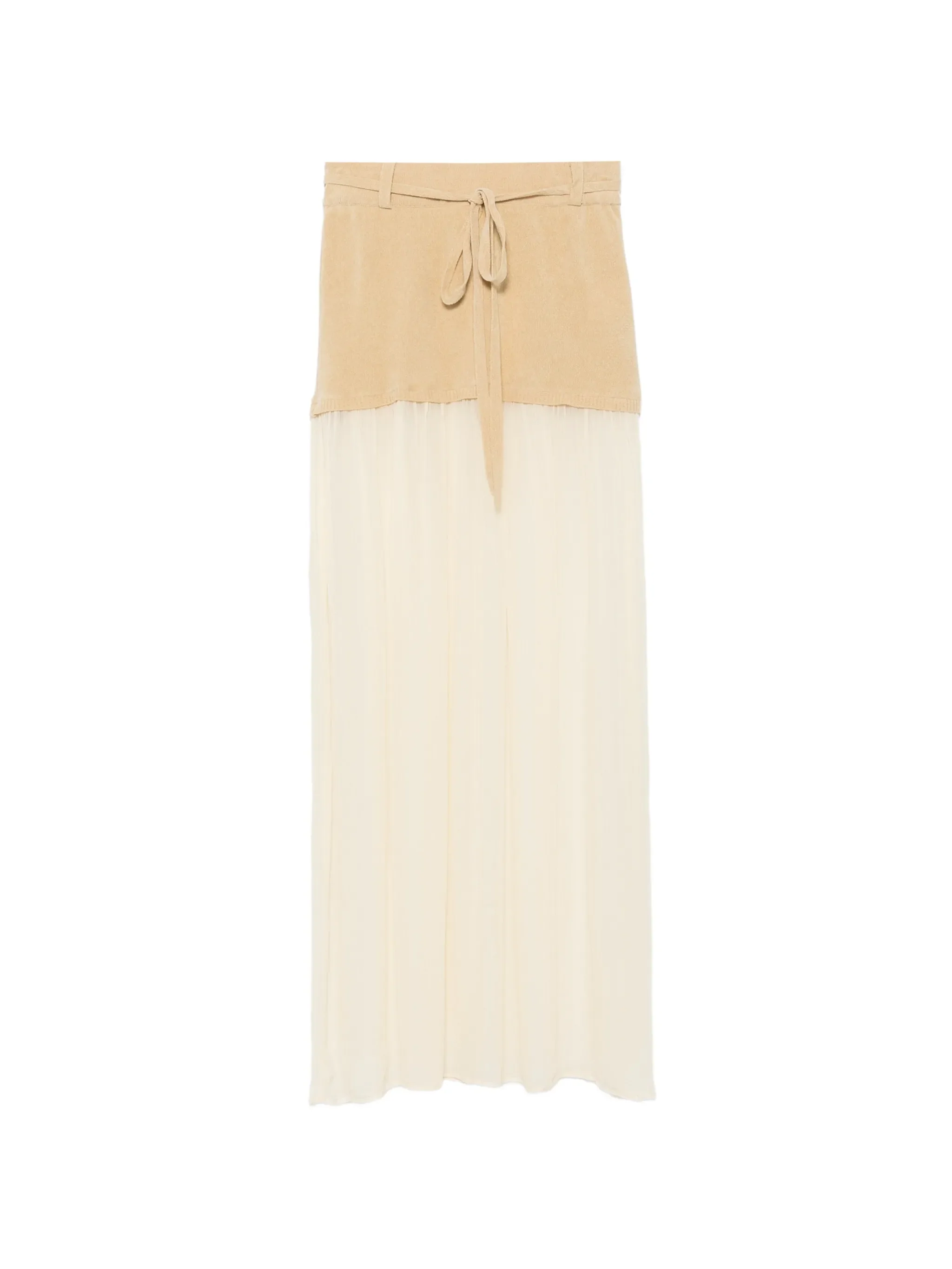 Asha sheer-panel maxi skirt