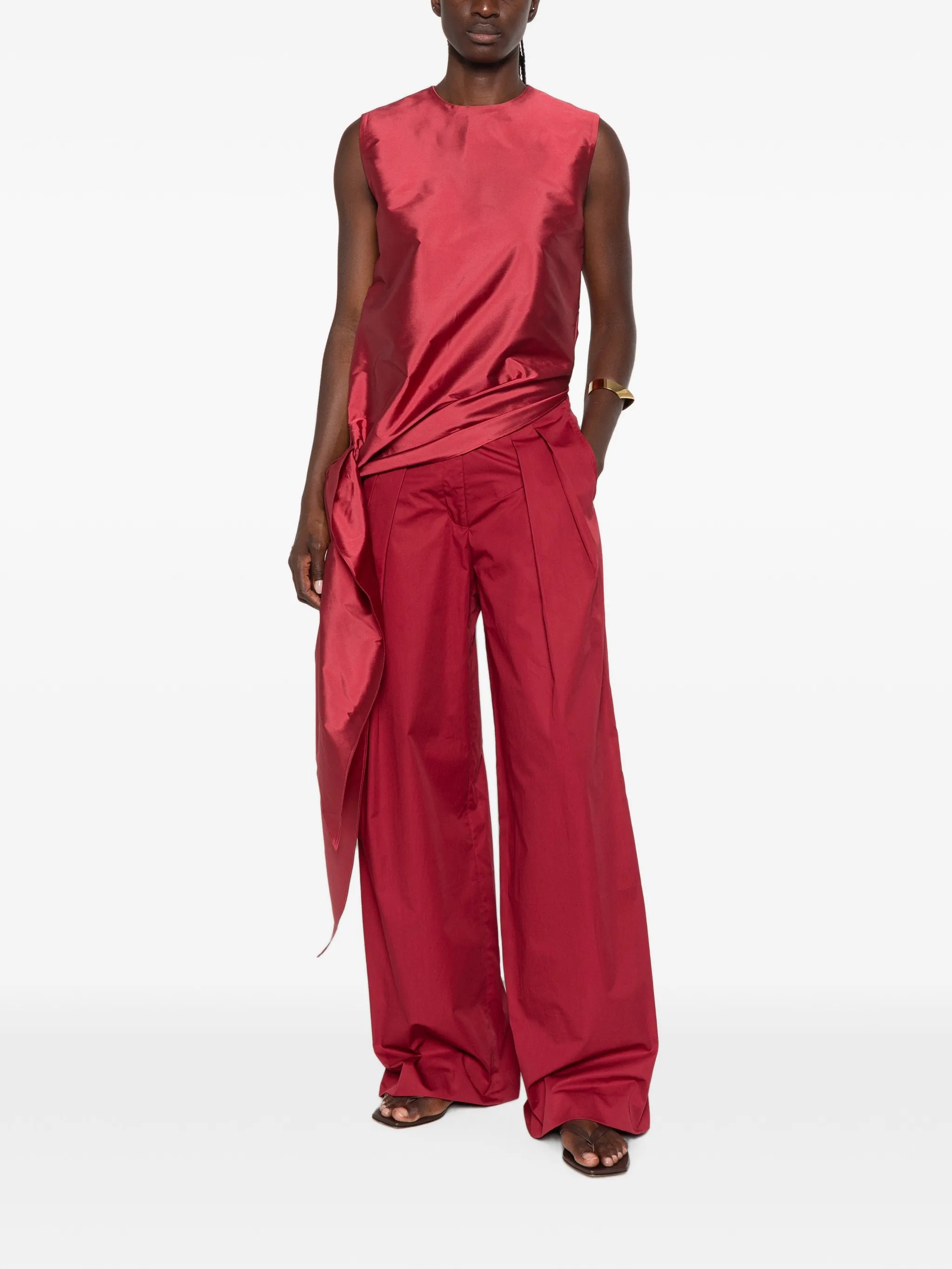 knot-detail sleeveless top