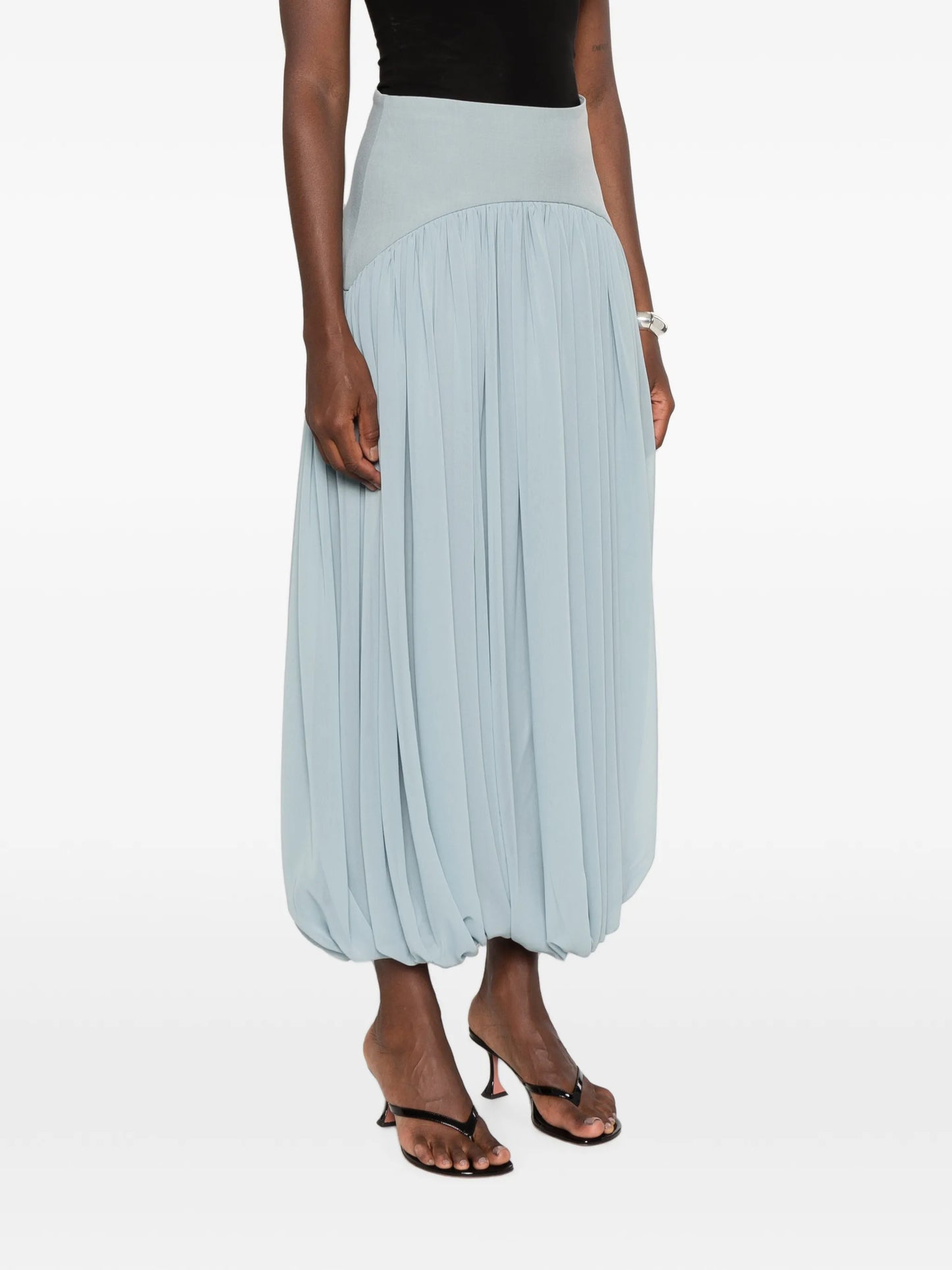 Suri pleated midi skirt