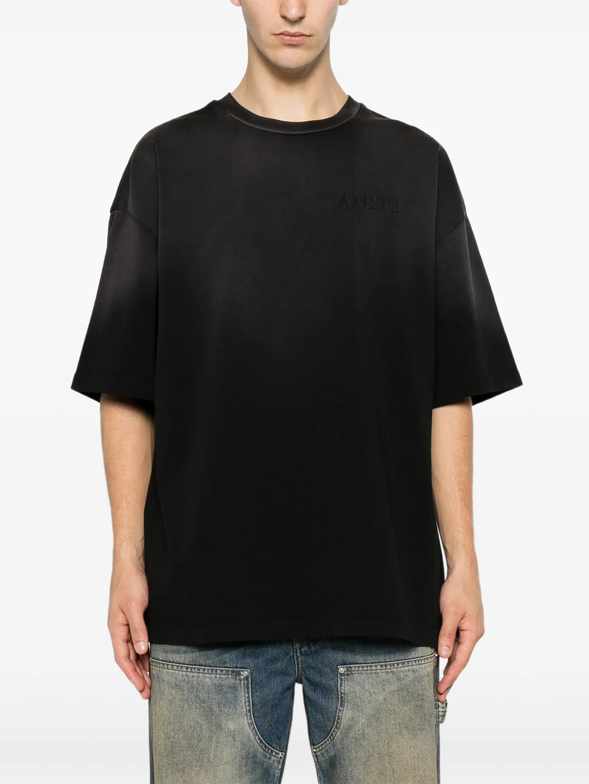 bandana-print logo-embroidered T-shirt
