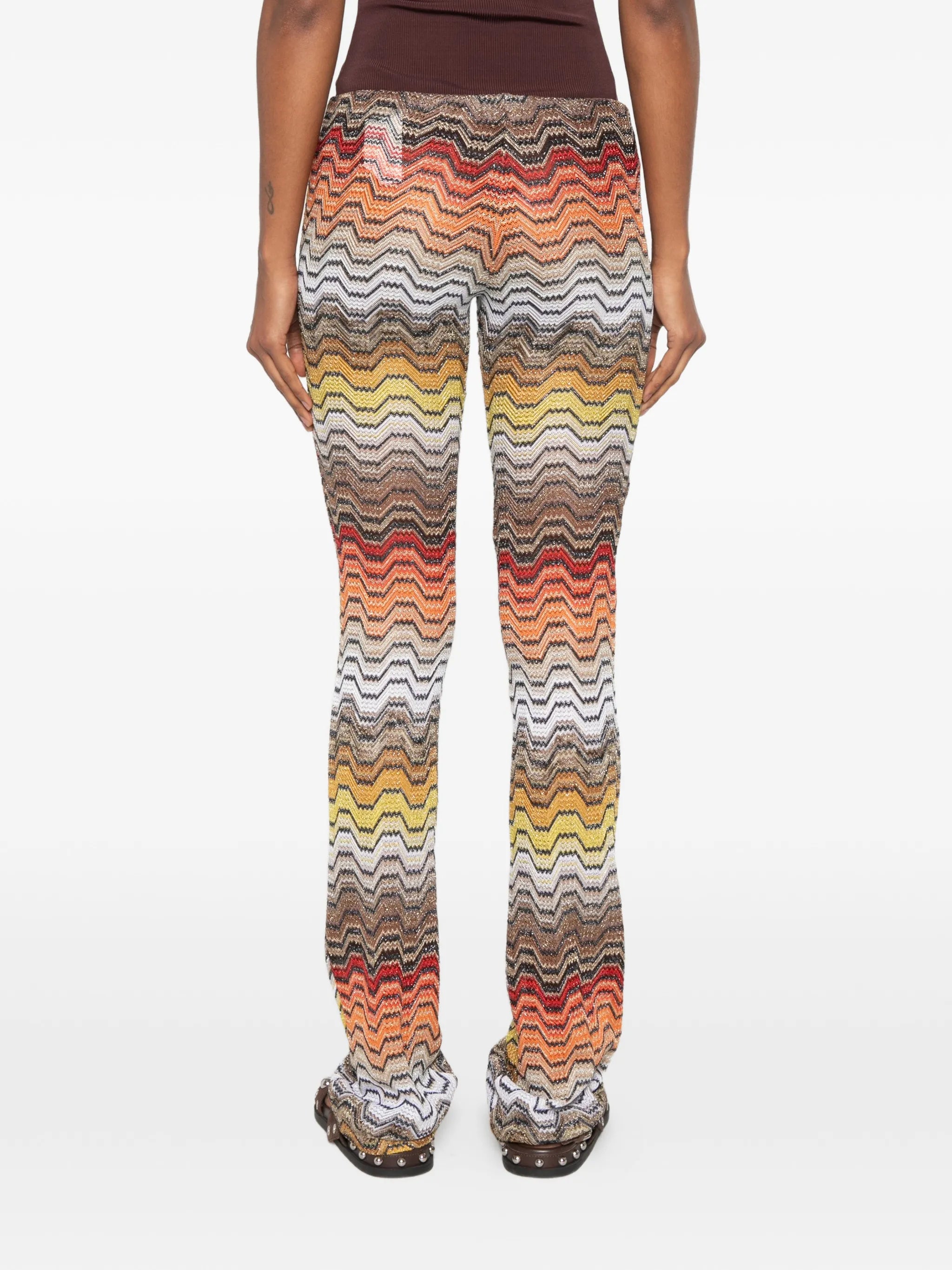 zigzag-knit trousers