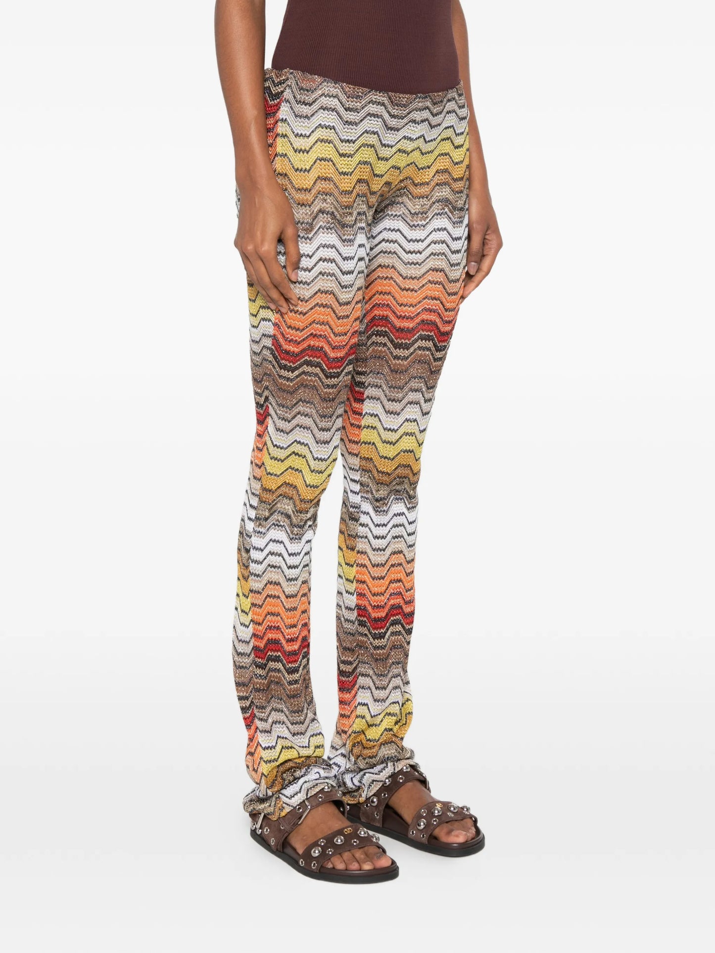 zigzag-knit trousers
