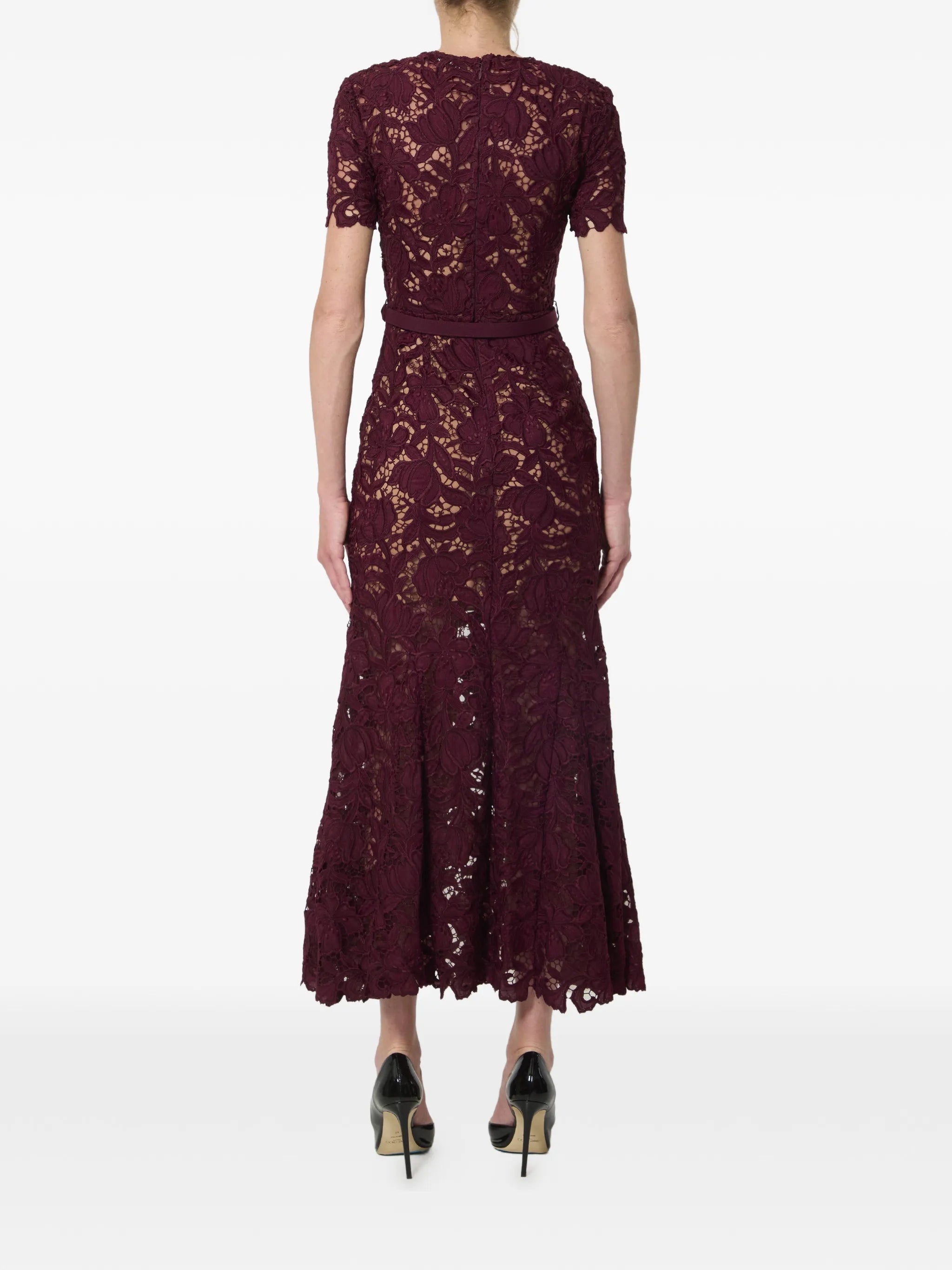 belted midi dress