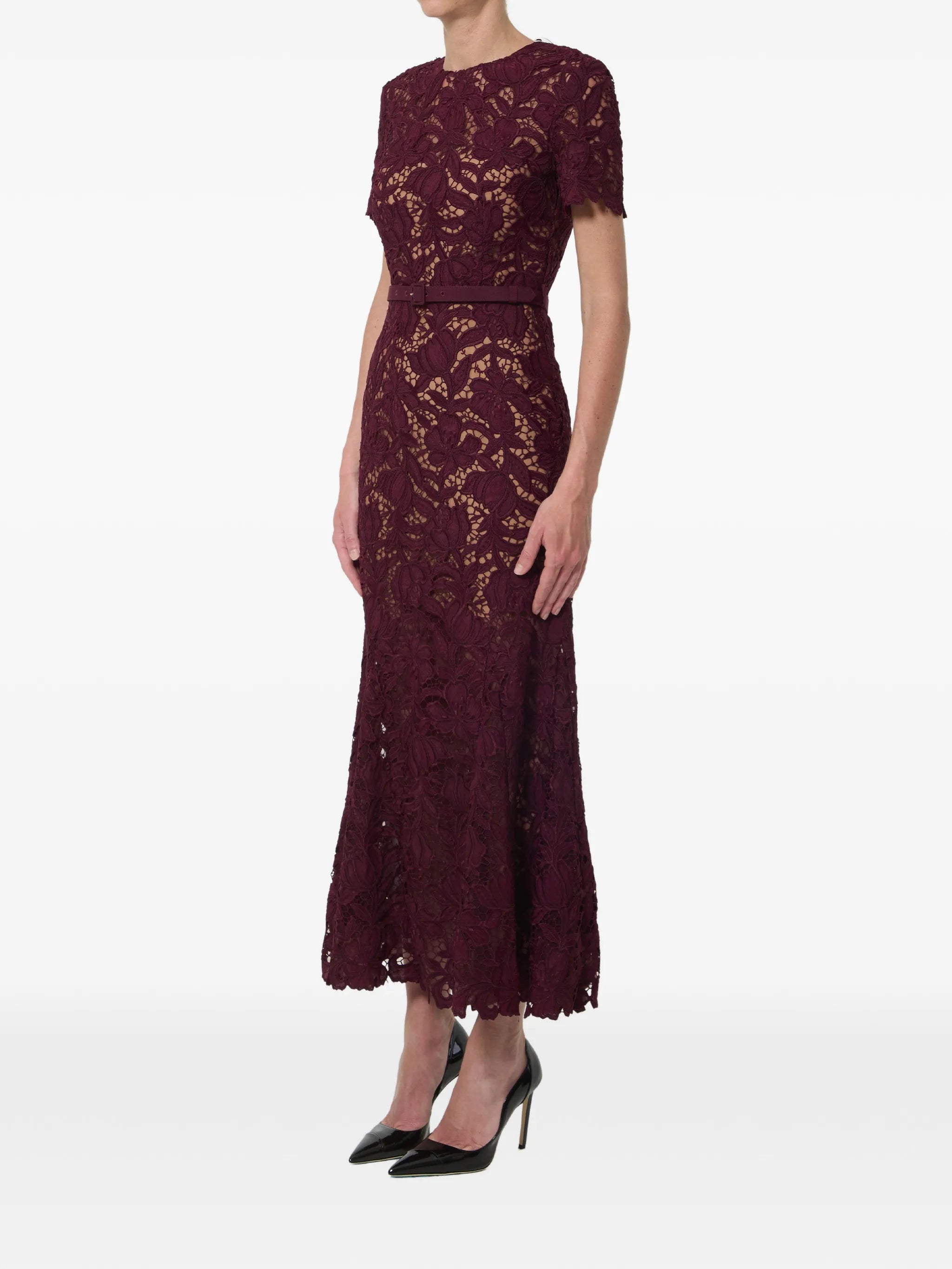 belted midi dress