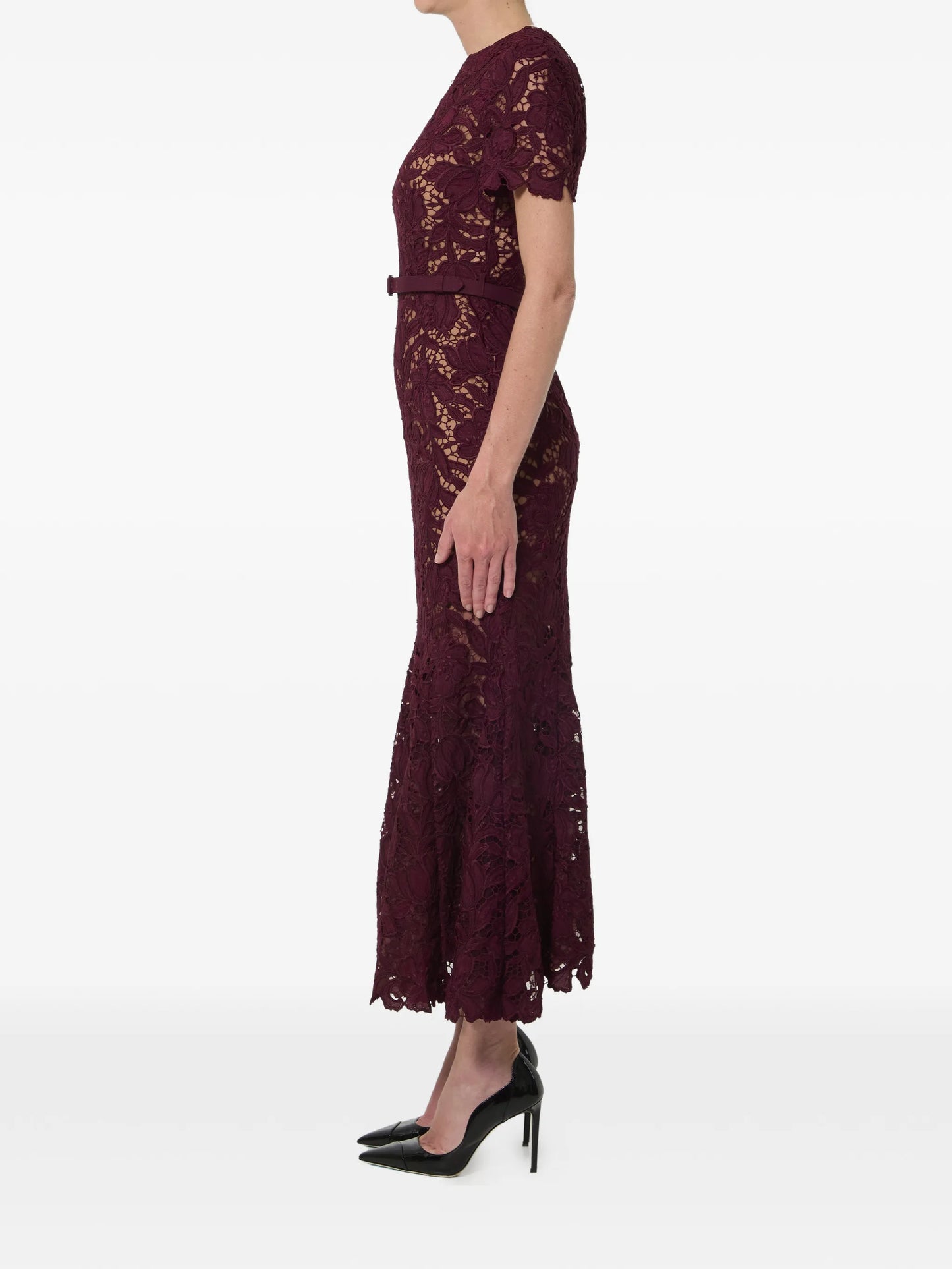 belted midi dress