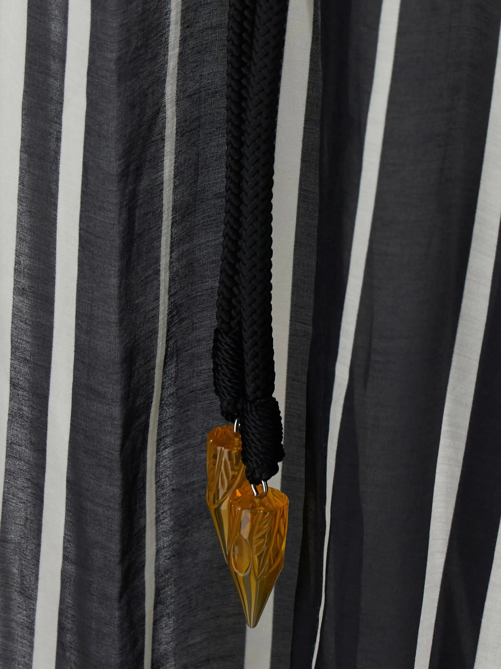 belted striped caftan