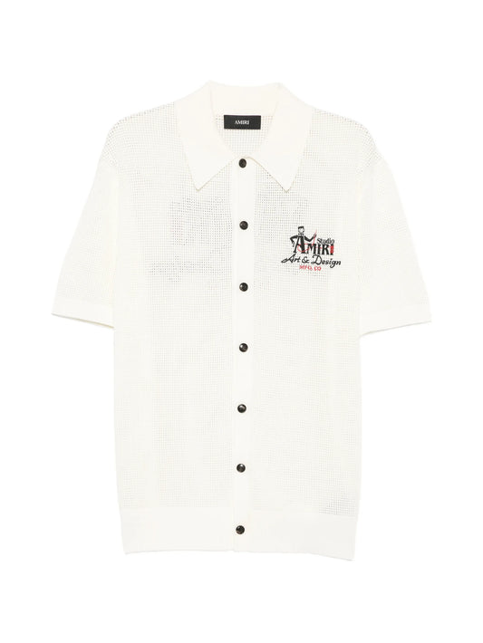 Studio logo-embroidered shirt