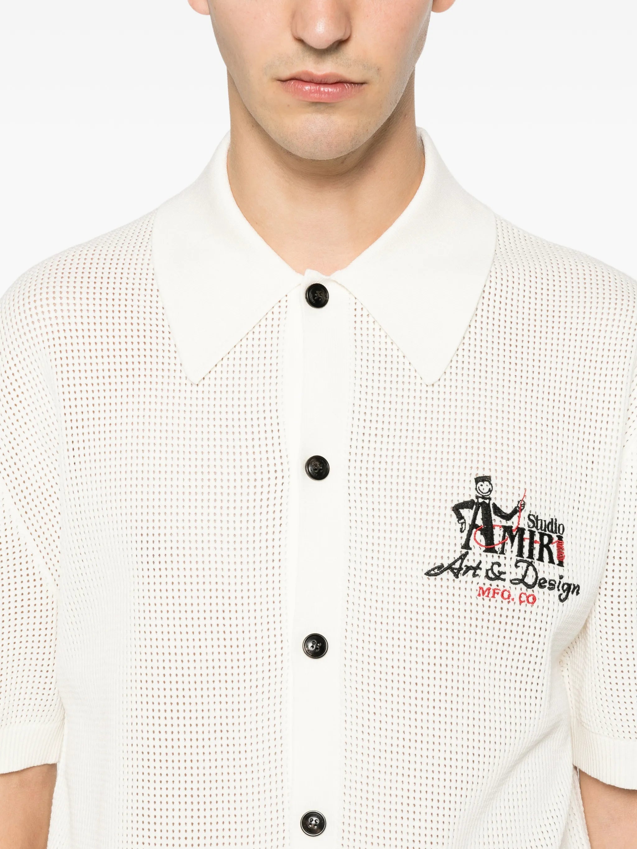 Studio logo-embroidered shirt