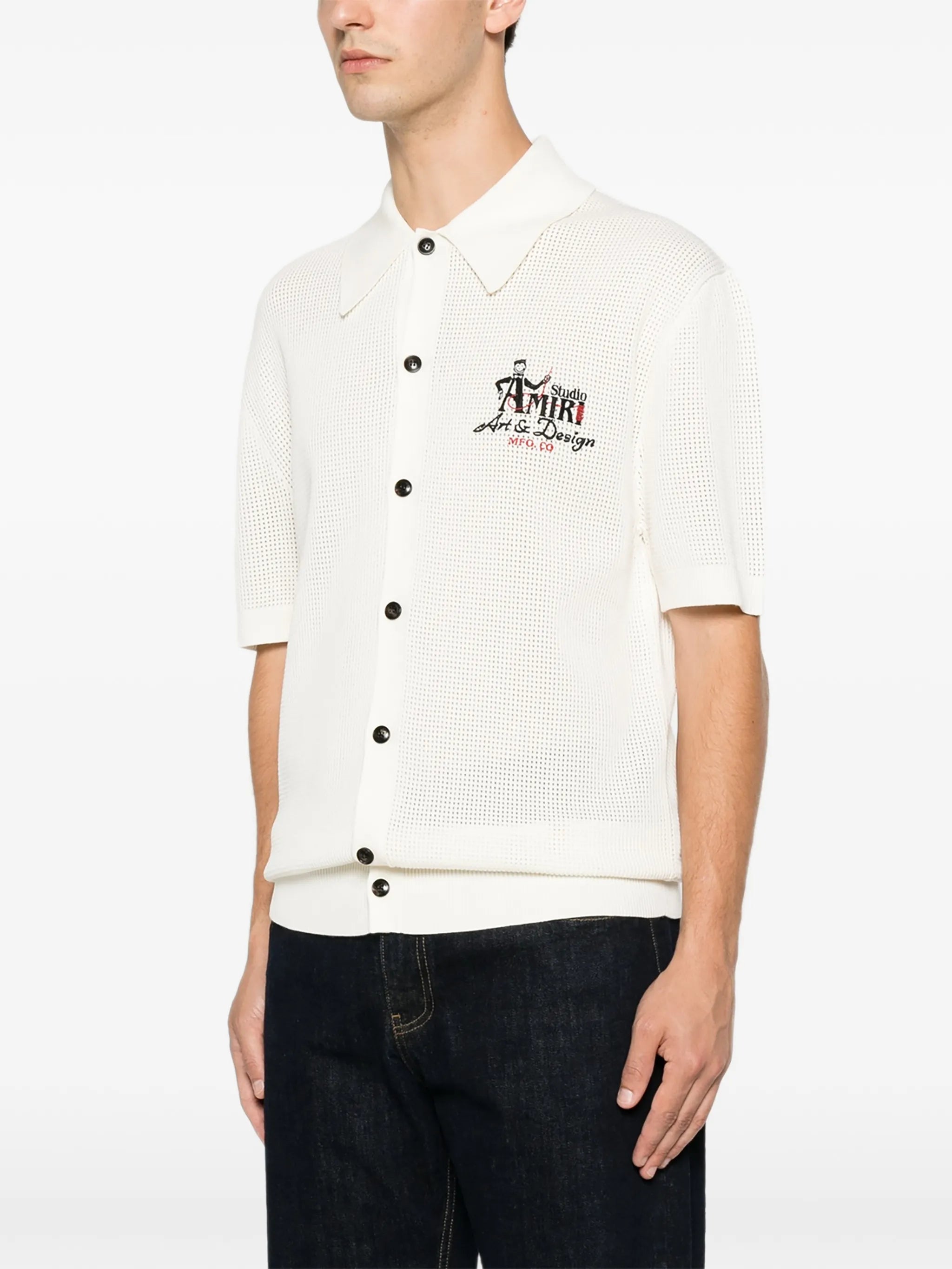 Studio logo-embroidered shirt
