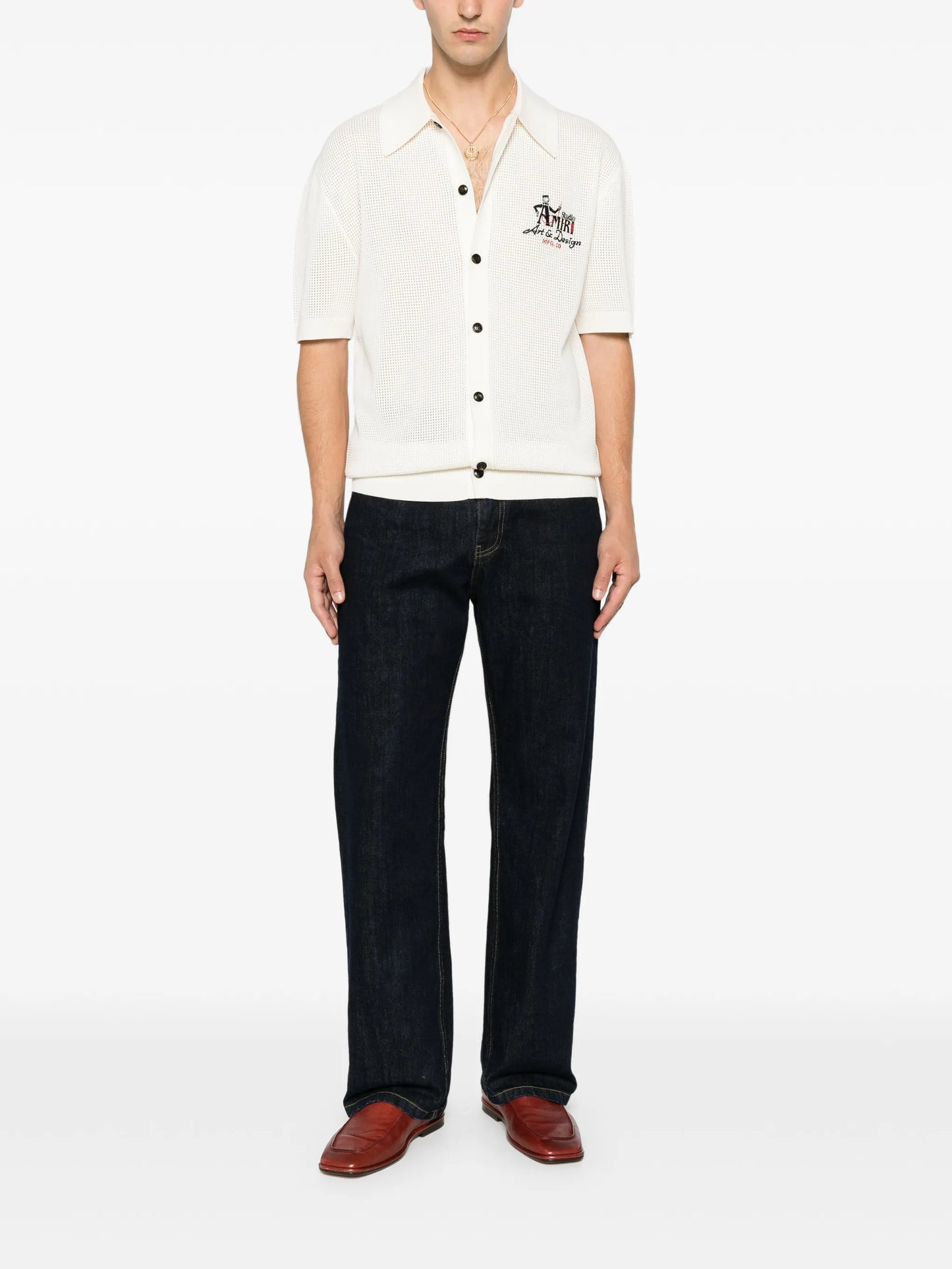 Studio logo-embroidered shirt