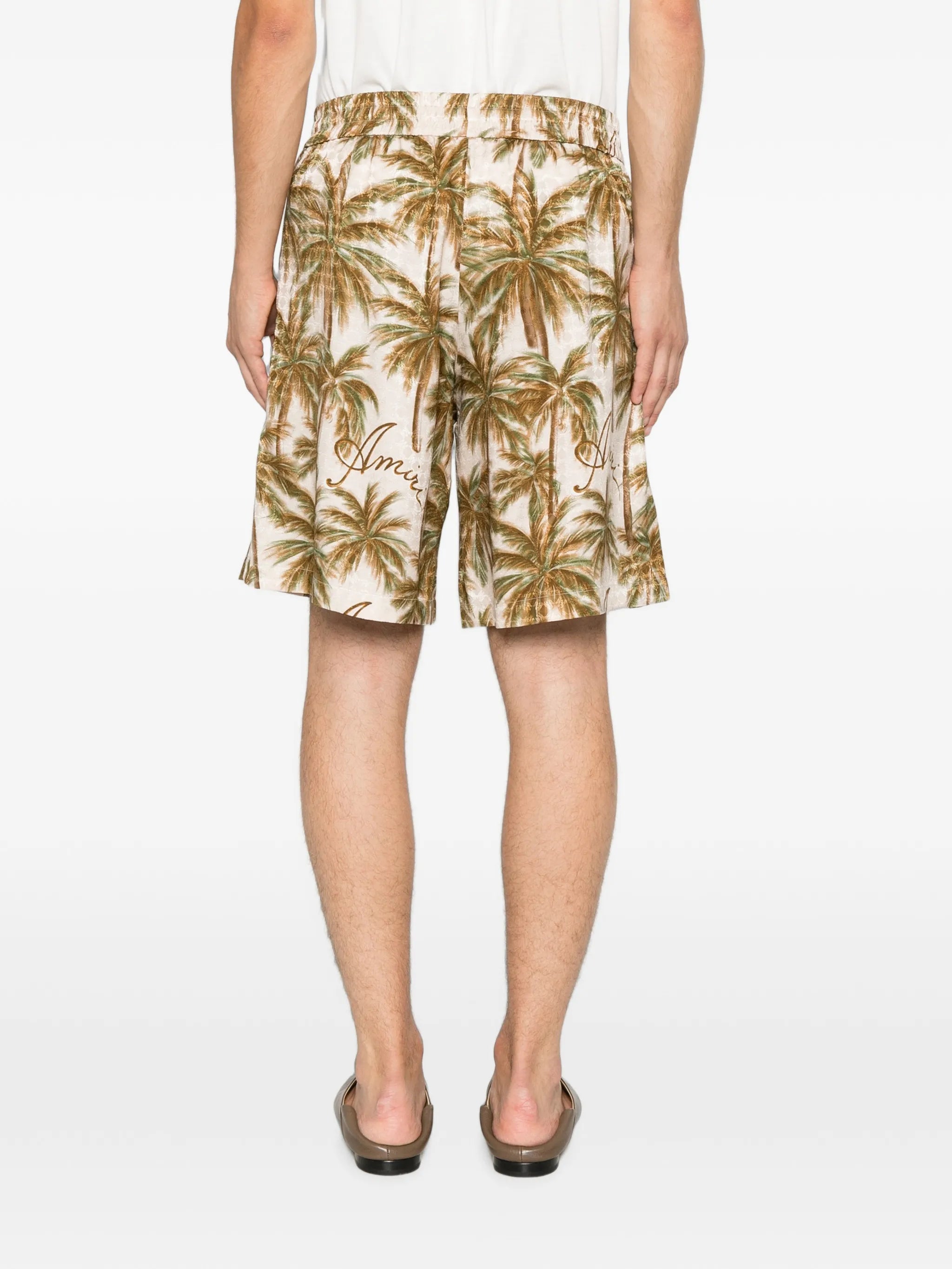 logo-print shorts