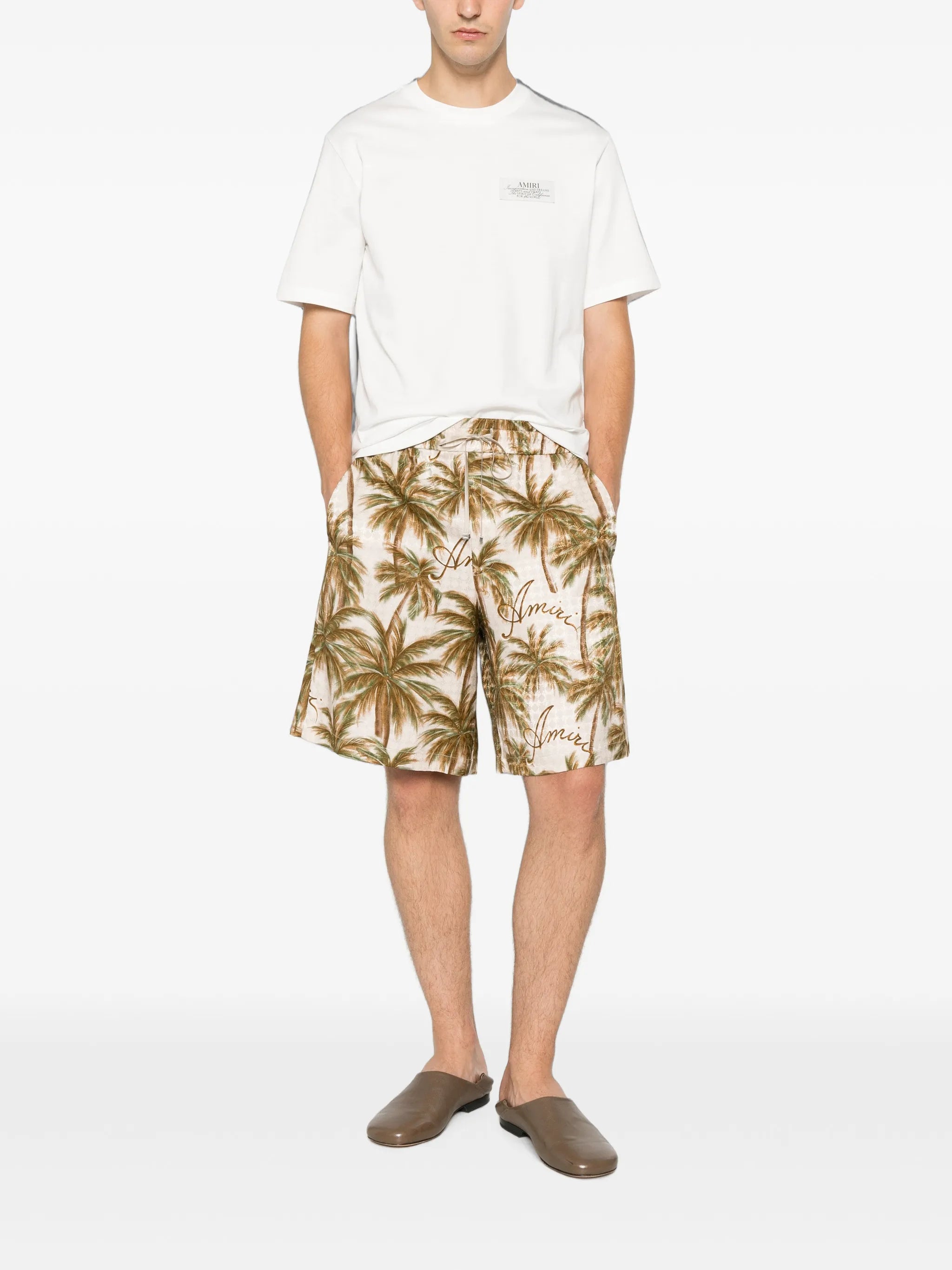 logo-print shorts