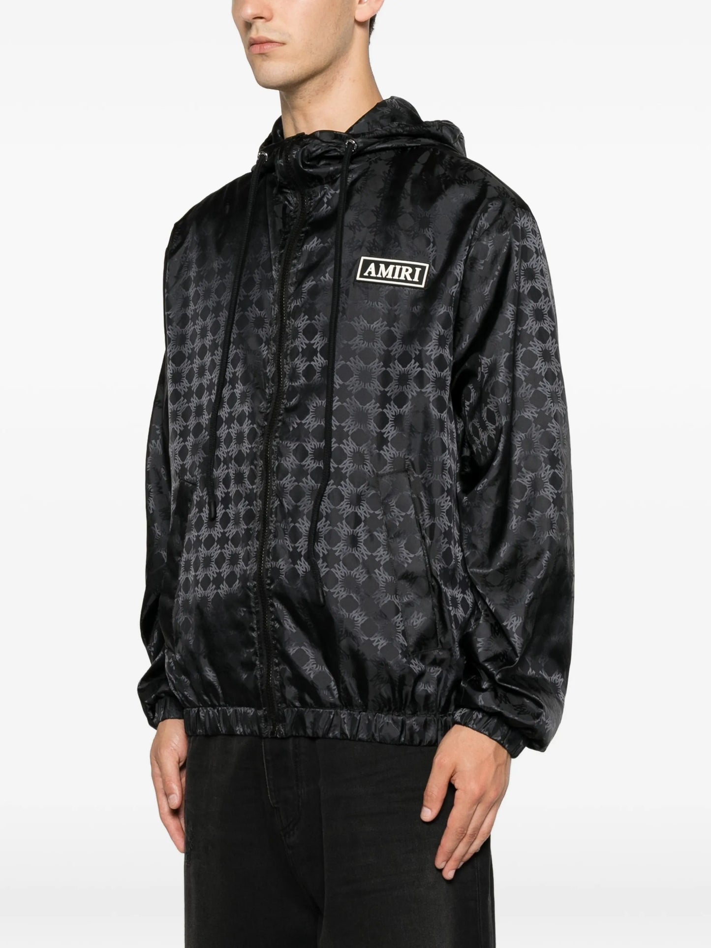 logo-pattern jacket