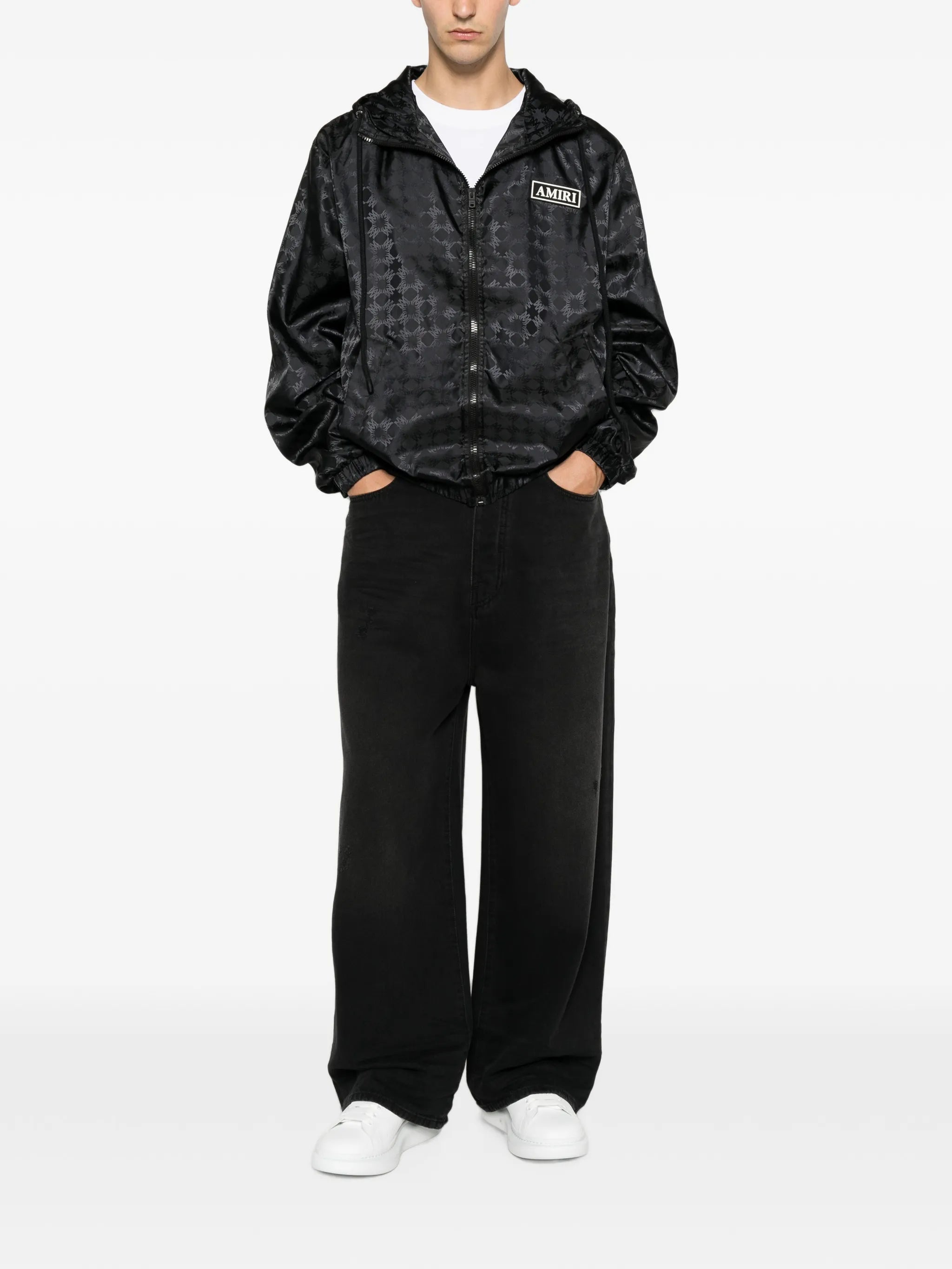 logo-pattern jacket