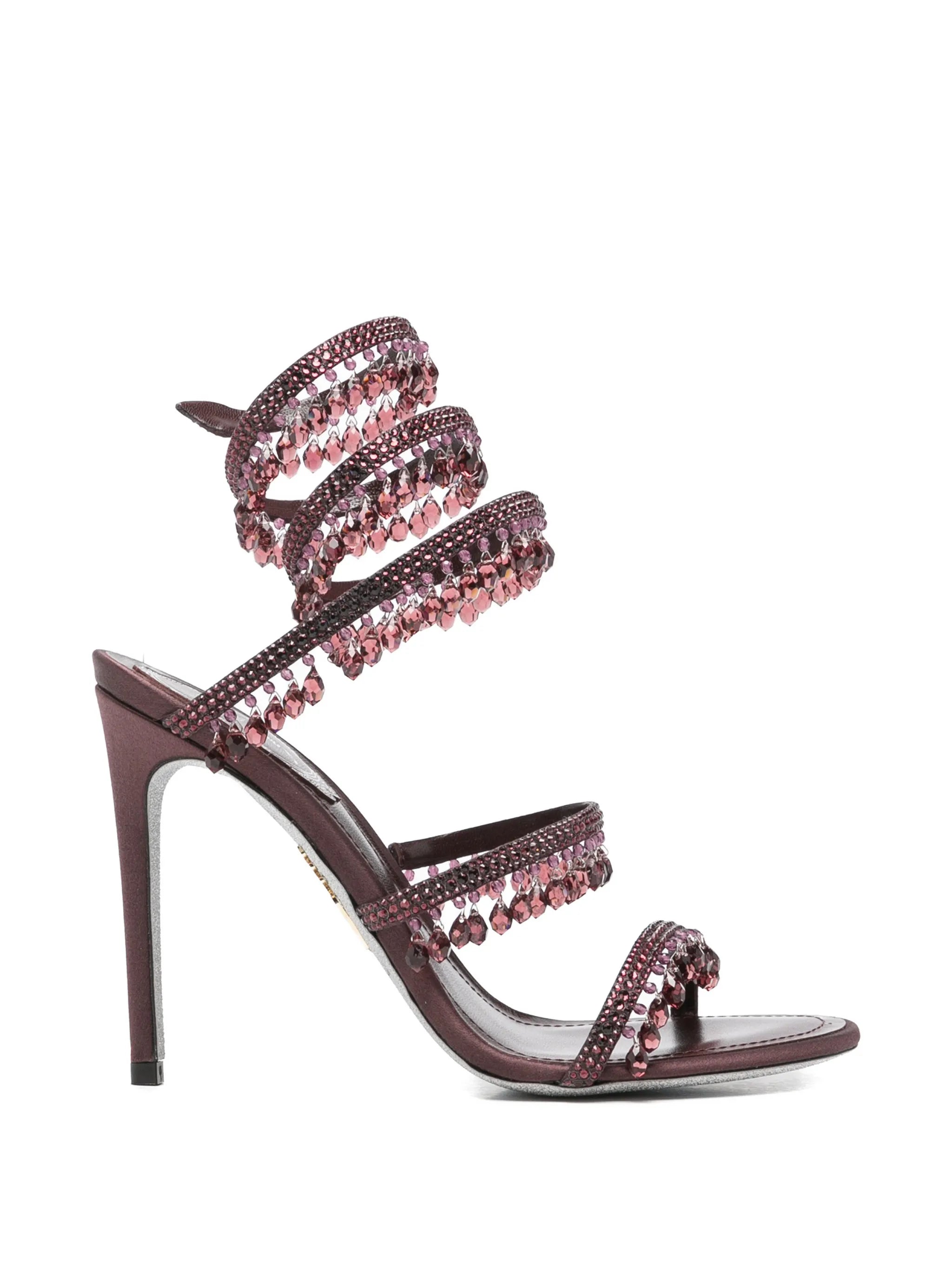 Chandelier crystal-embellished heeled sandals