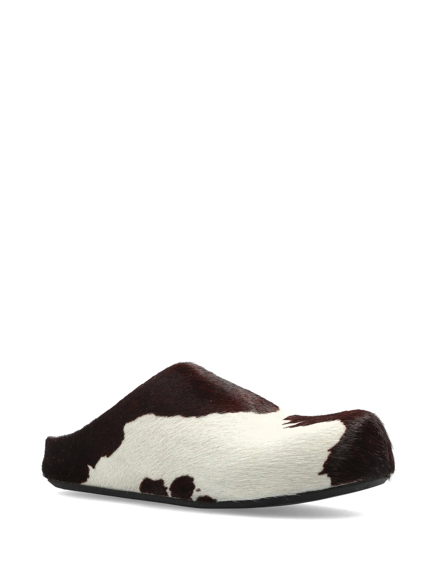 animal-print calf-hair sandals