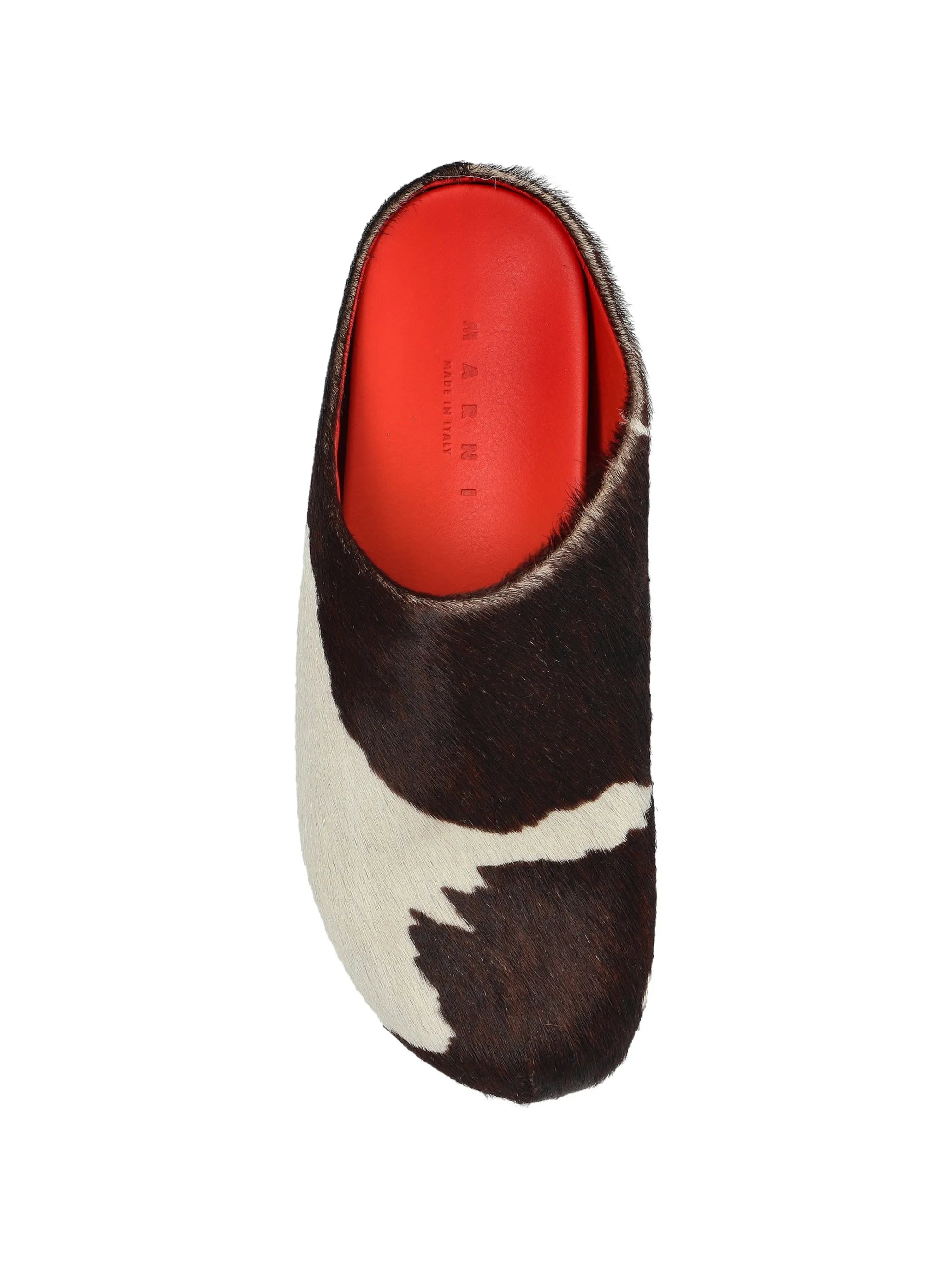 animal-print calf-hair sandals