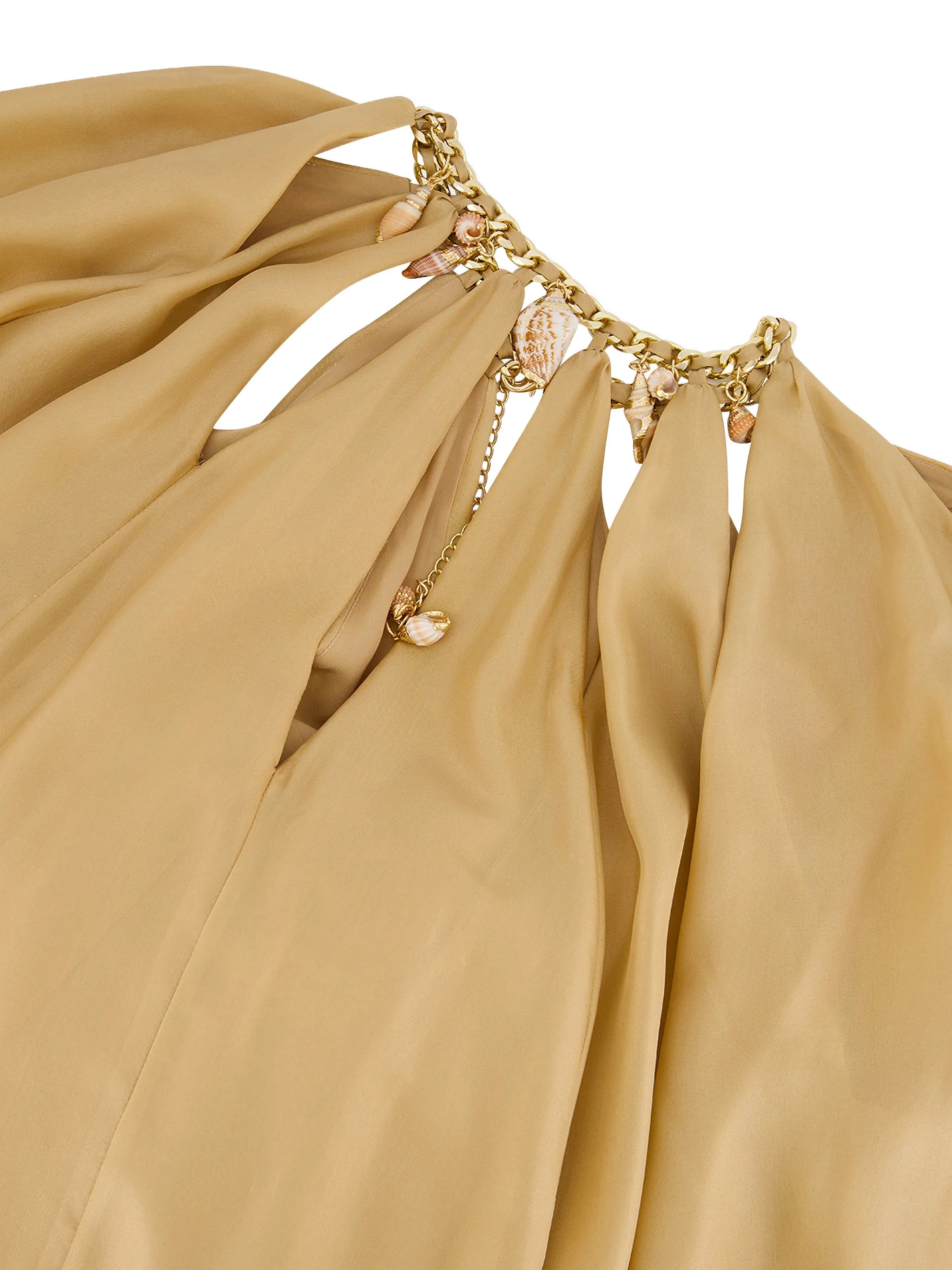 Mahon shell-embellished cut-out maxi dress