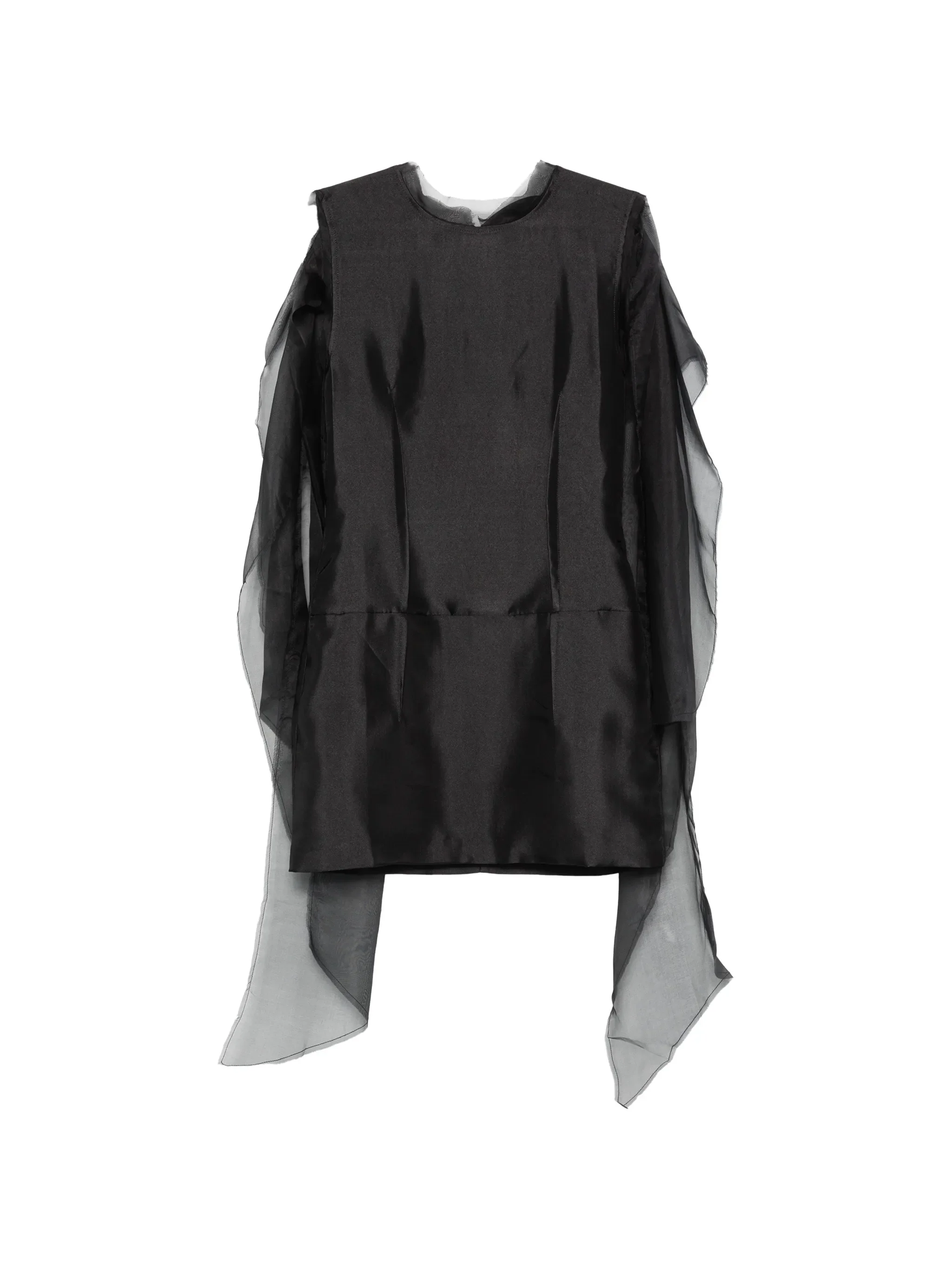 Shift dress black satin
