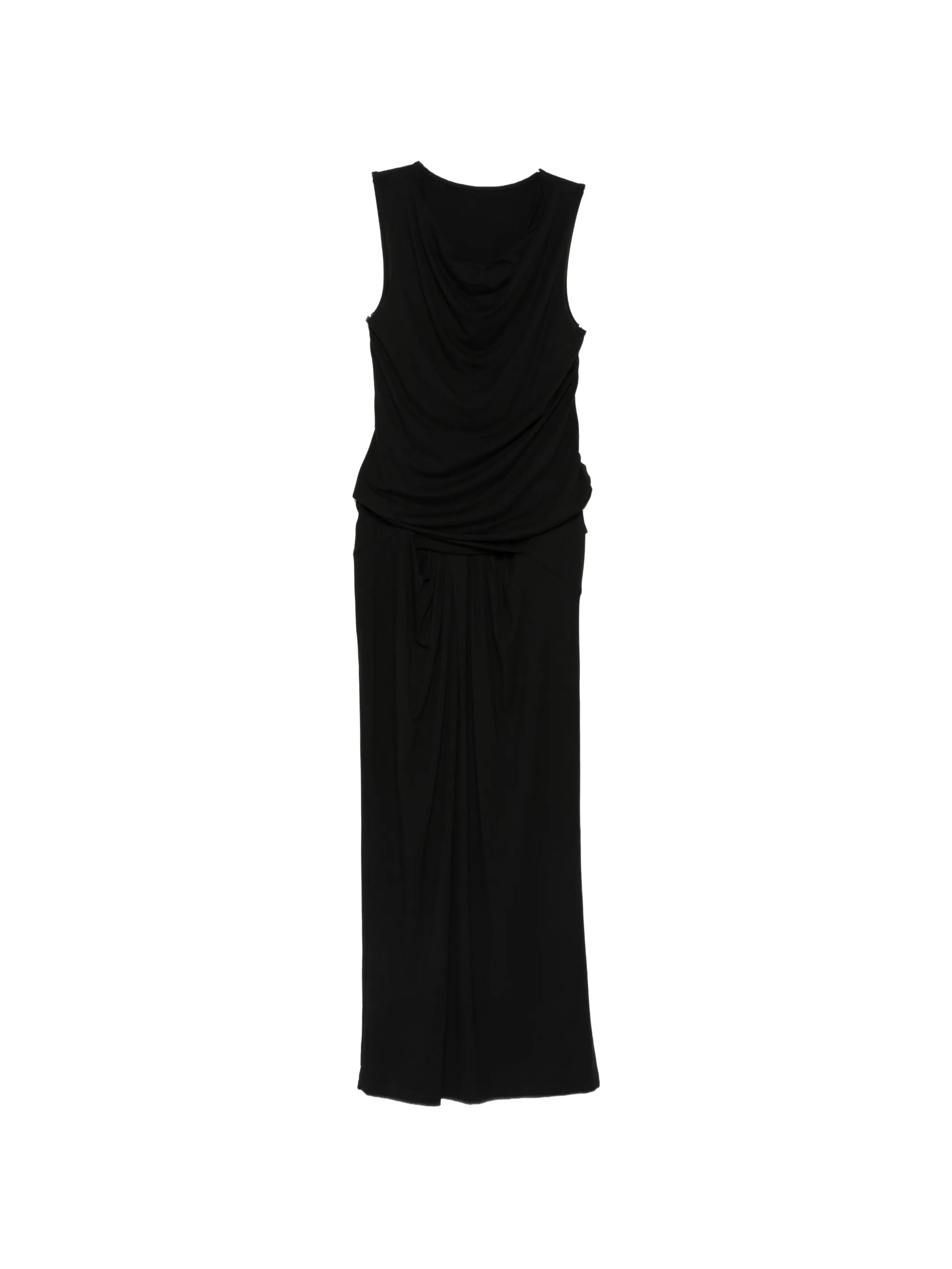 draped sleeveless maxi dress