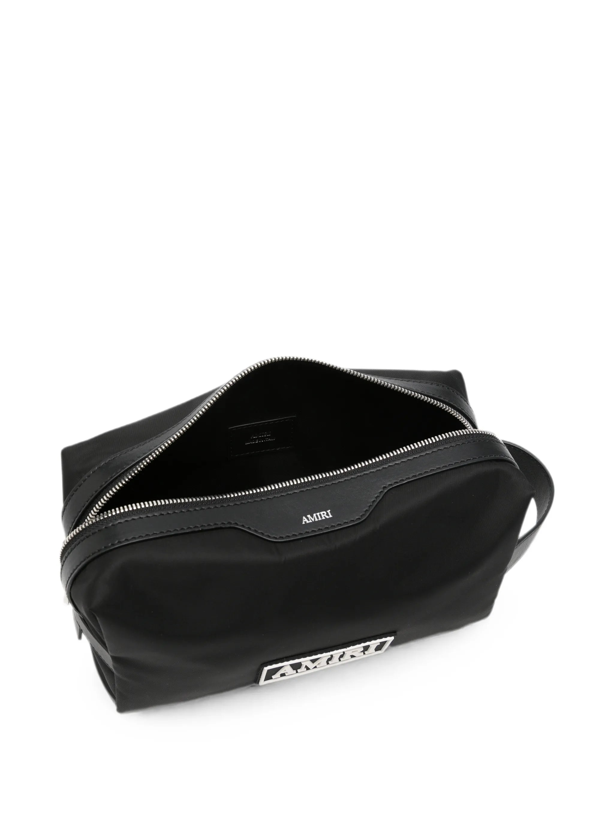logo-patch wash bag