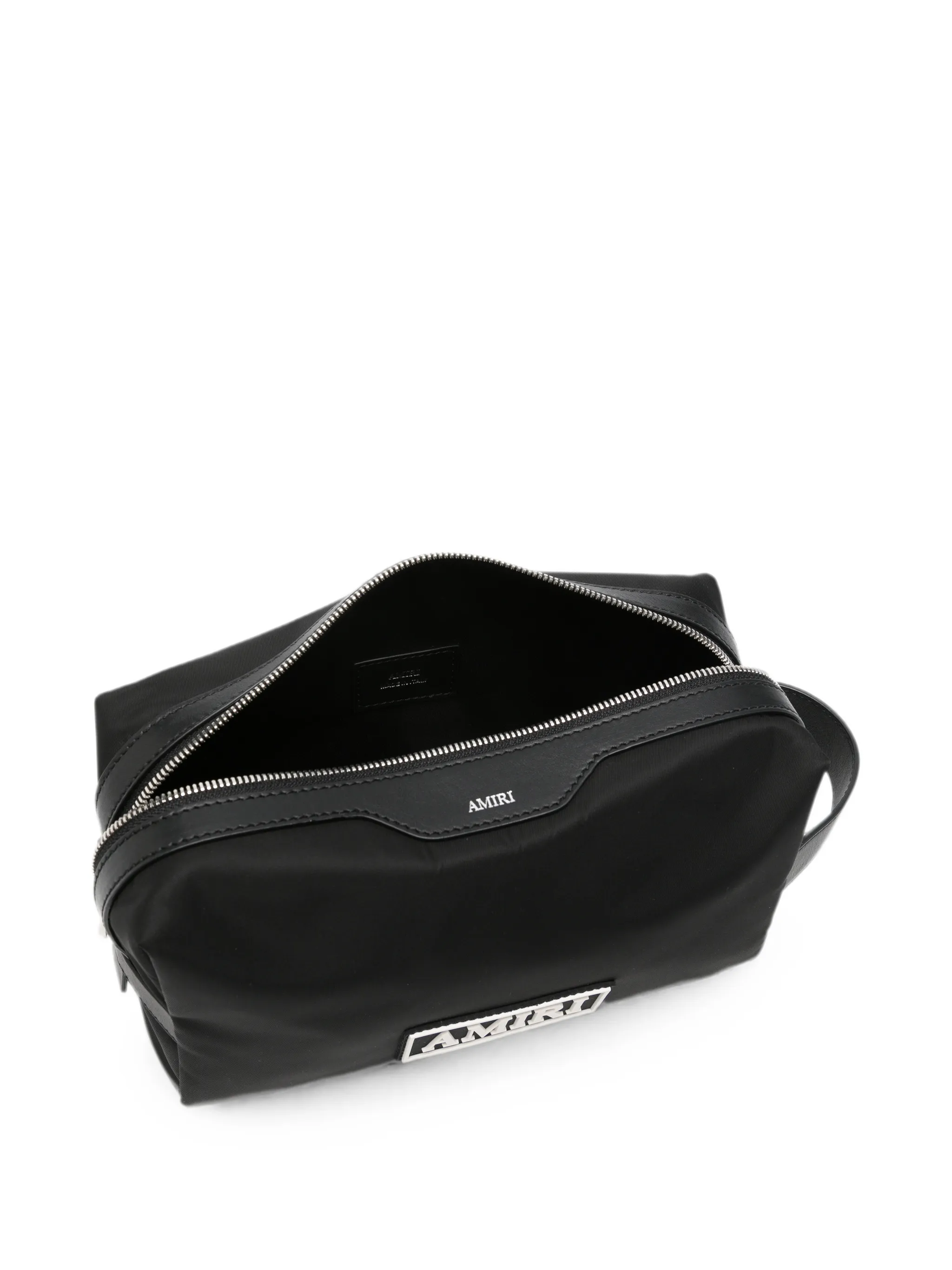 logo-patch wash bag