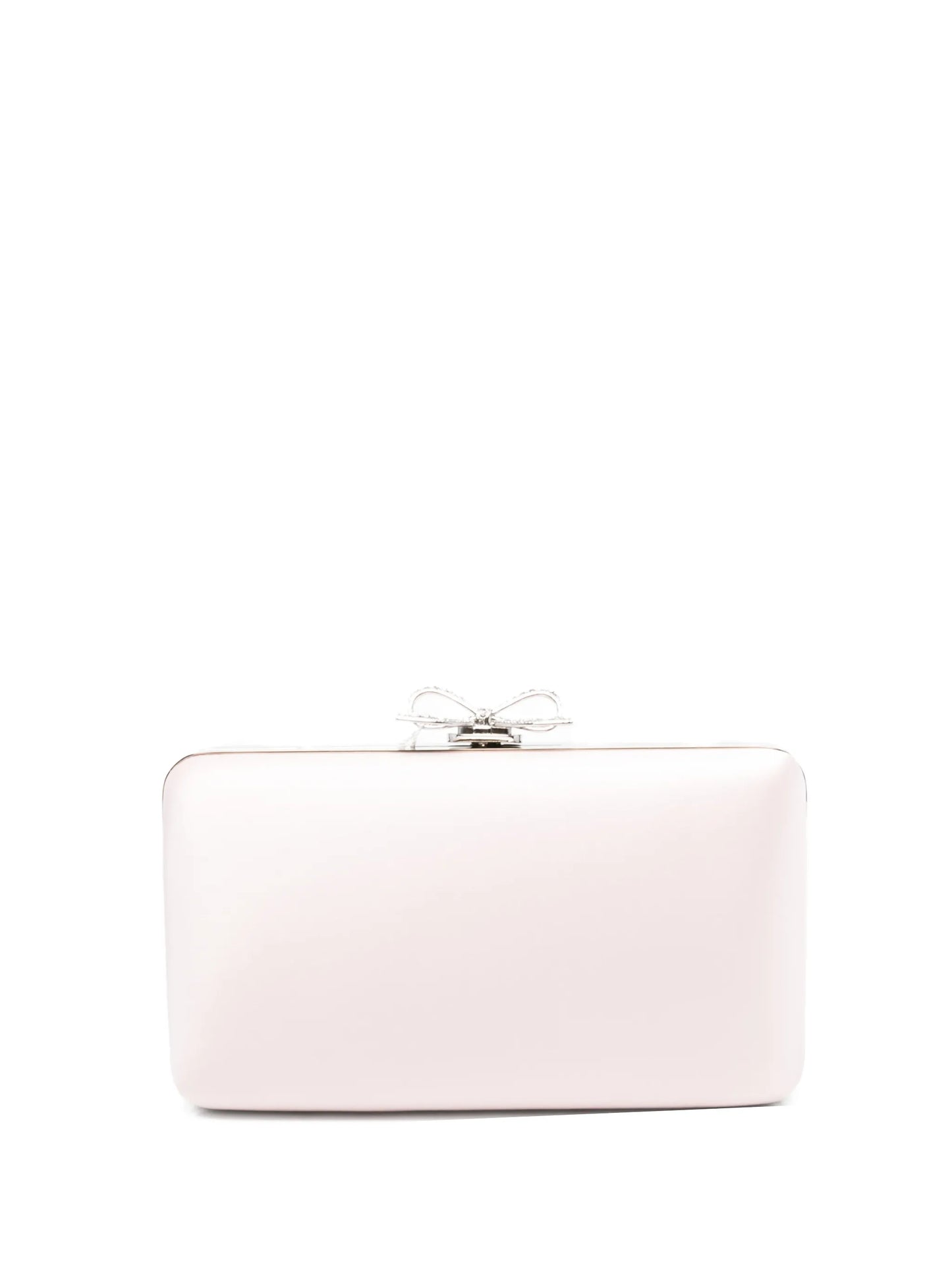 bow-embellished satin mini clutch bag