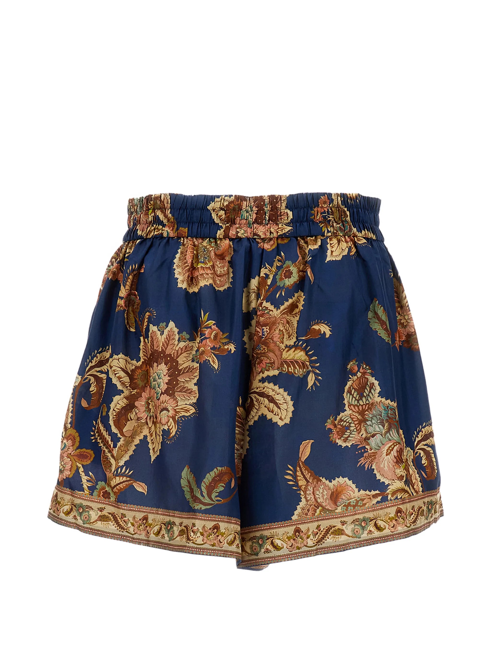 Aster printed silk shorts