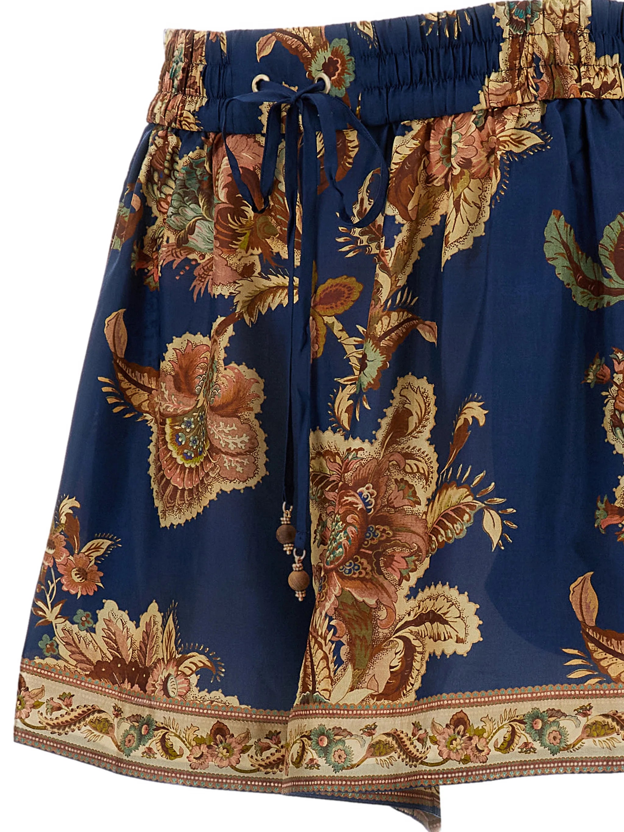 Aster printed silk shorts