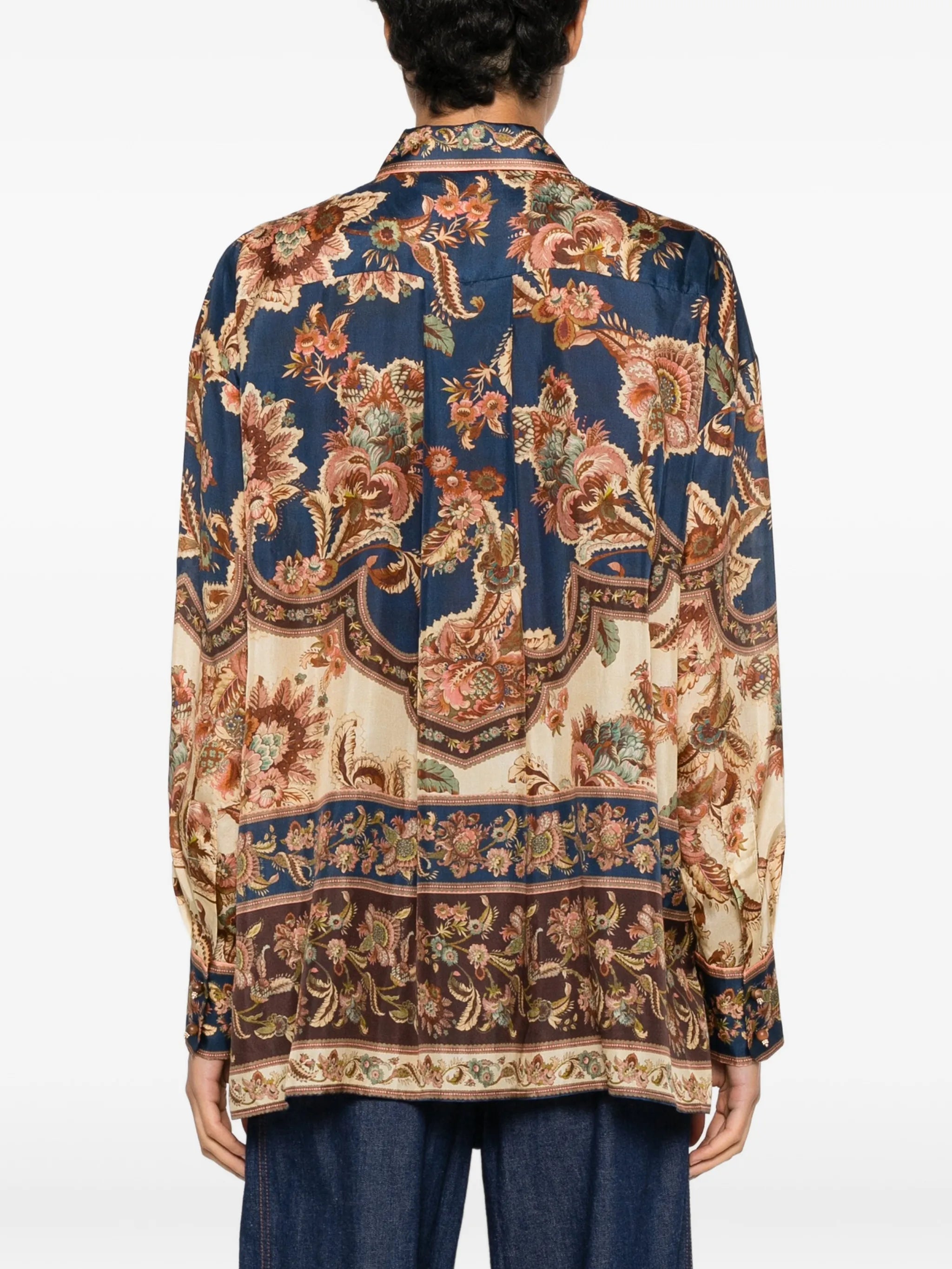 Aster floral-print silk shirt