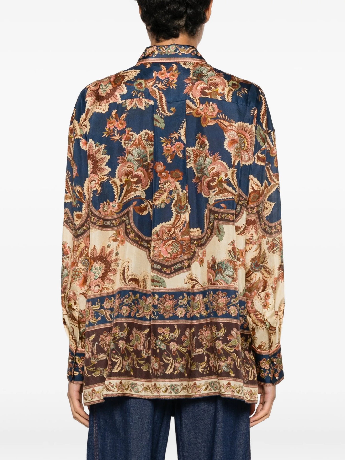 Aster floral-print silk shirt